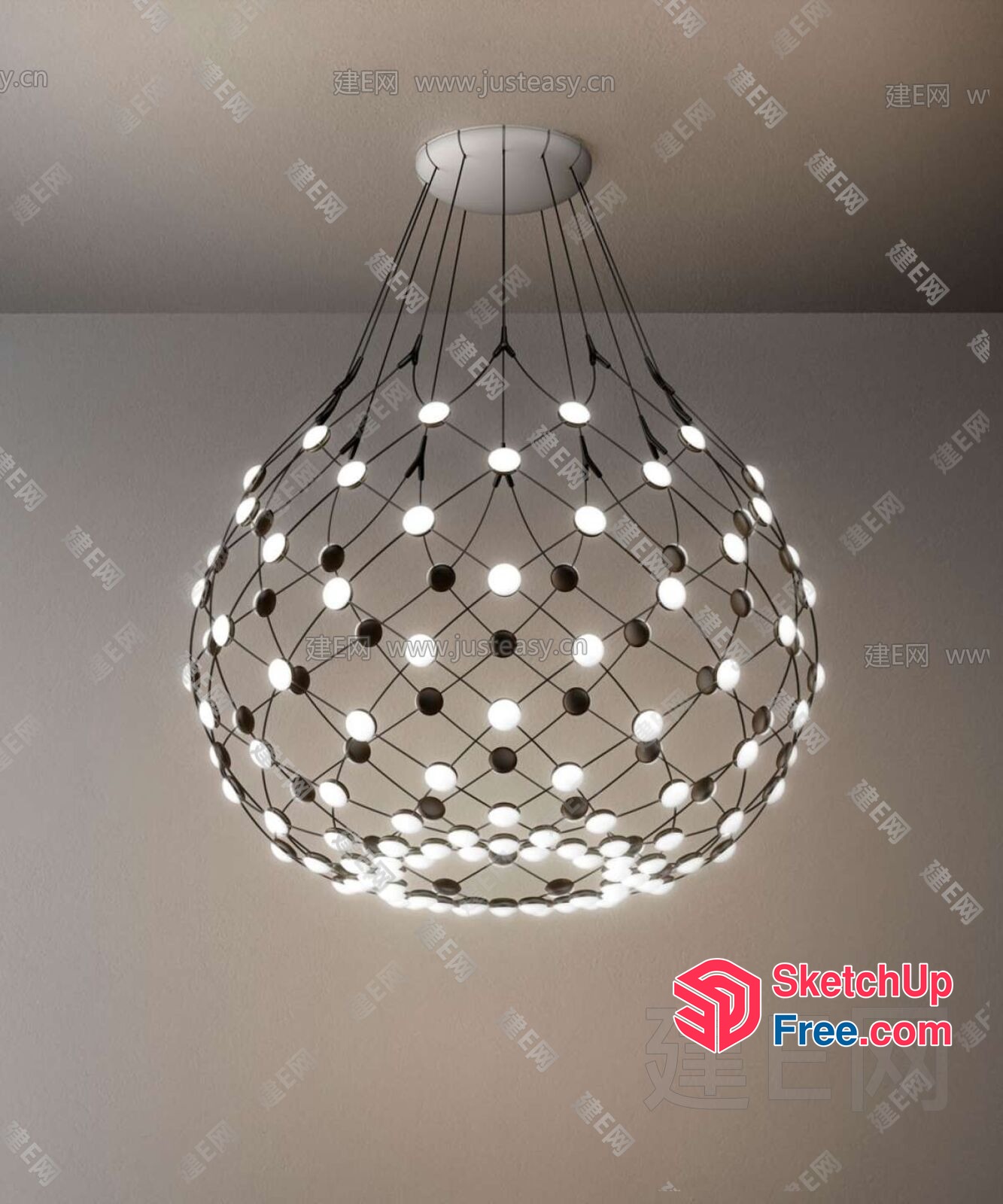 Modern Light Fixture With Unique Design 3D SketchUp File