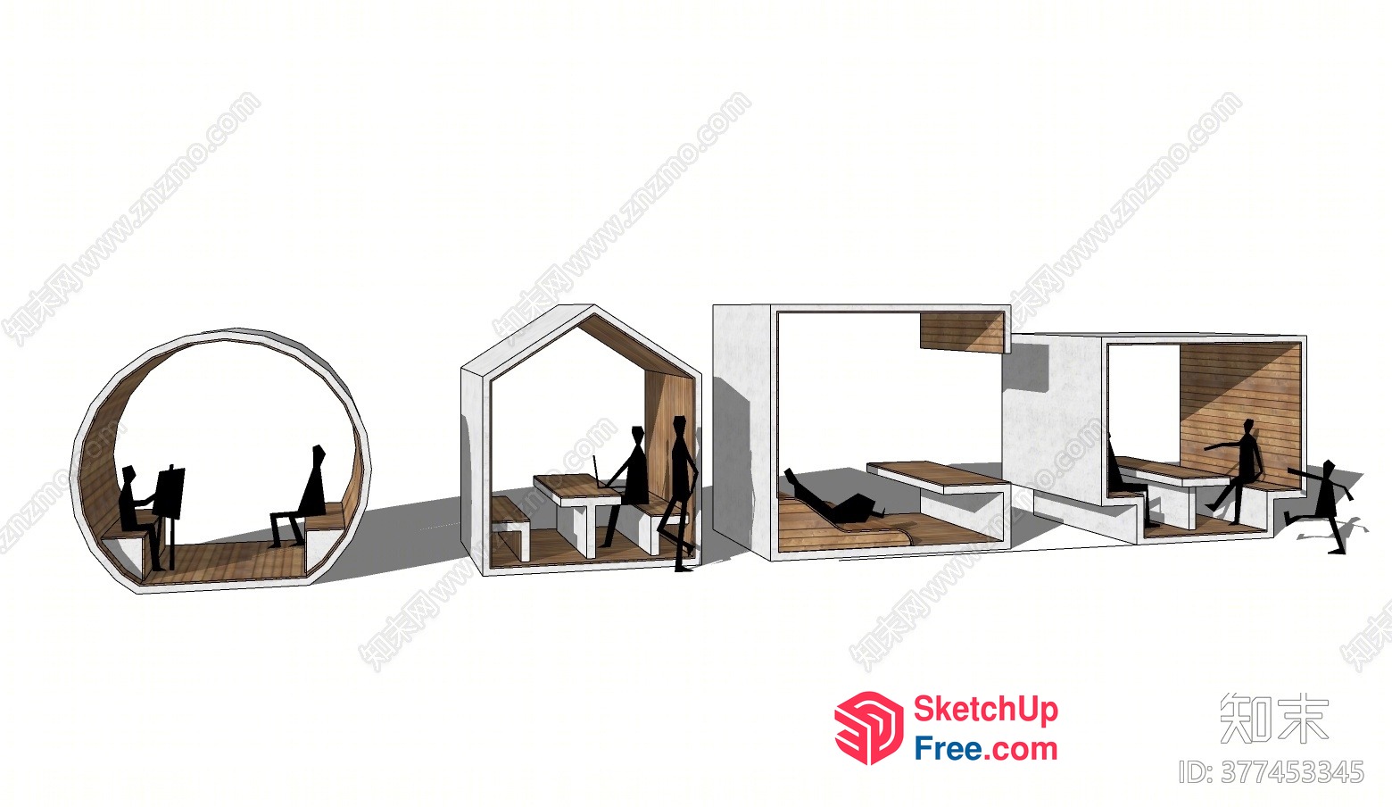Modern Minimalist Homestay Interior Design 3D SketchUp File