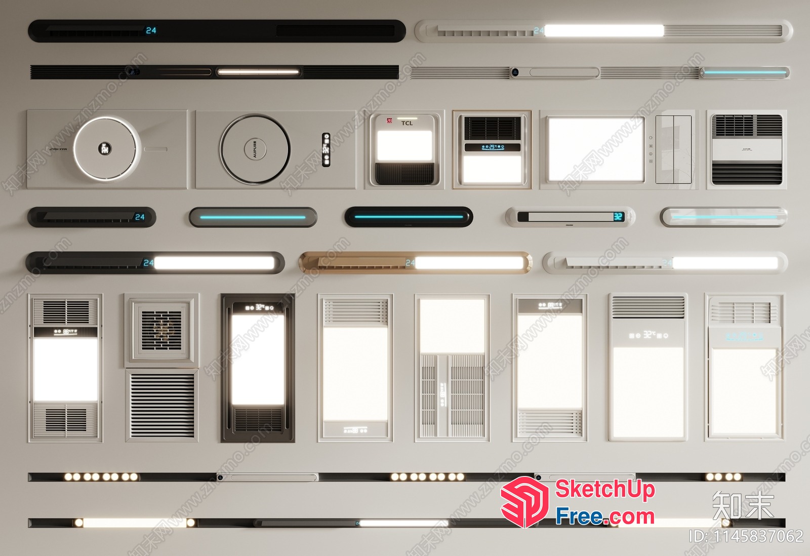 Modern Industrial-Style Lighting Fixtures 3D SketchUp File