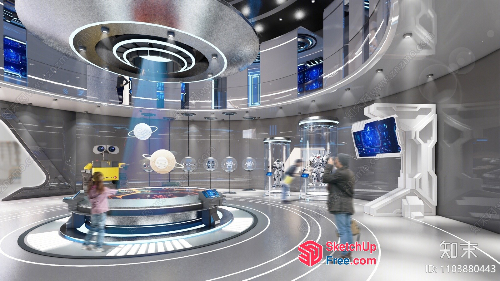 Futuristic Space-Themed Interior 3D SketchUp File