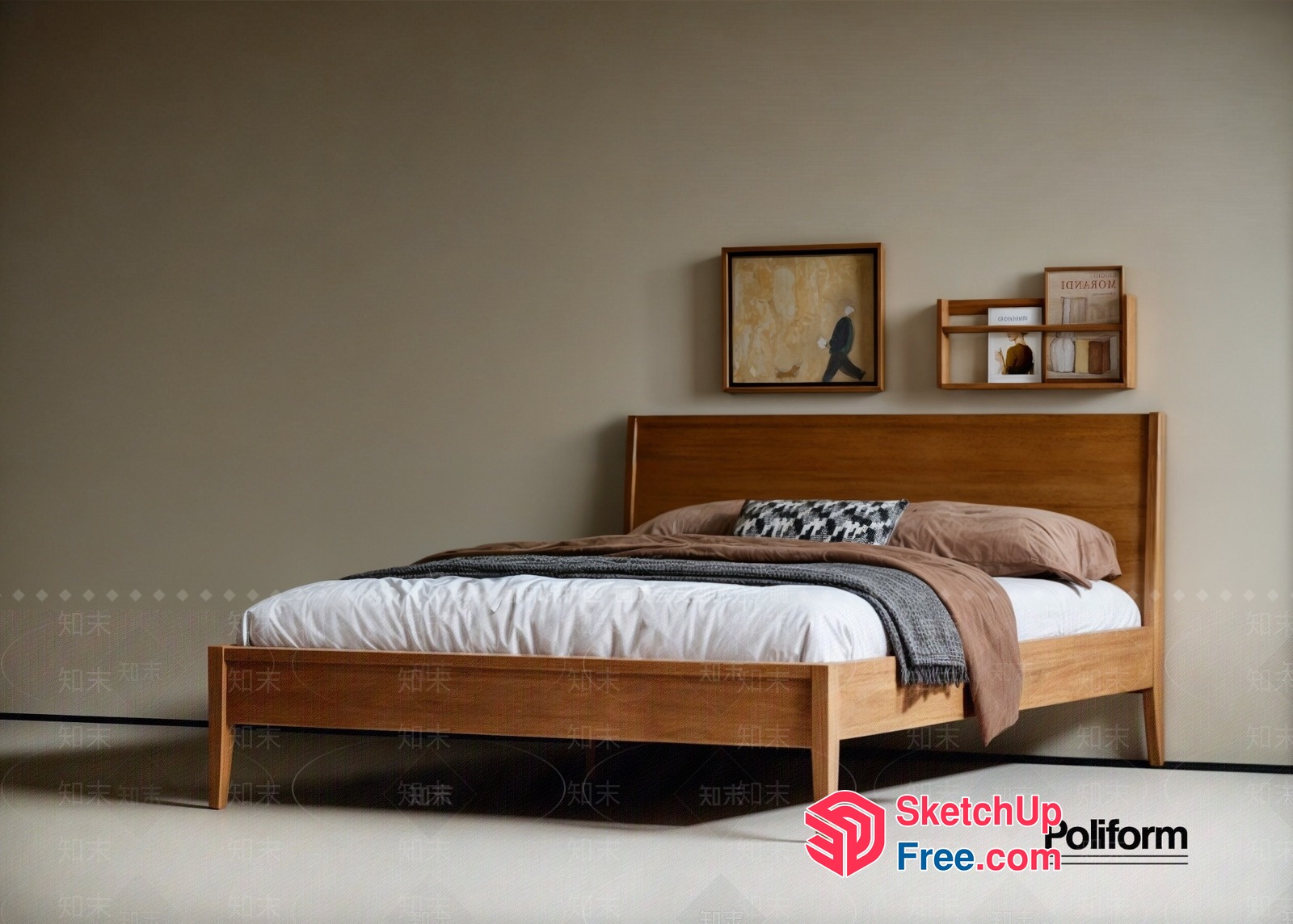Minimalist Bedroom Interior With Poliform Furniture 3D SketchUp File