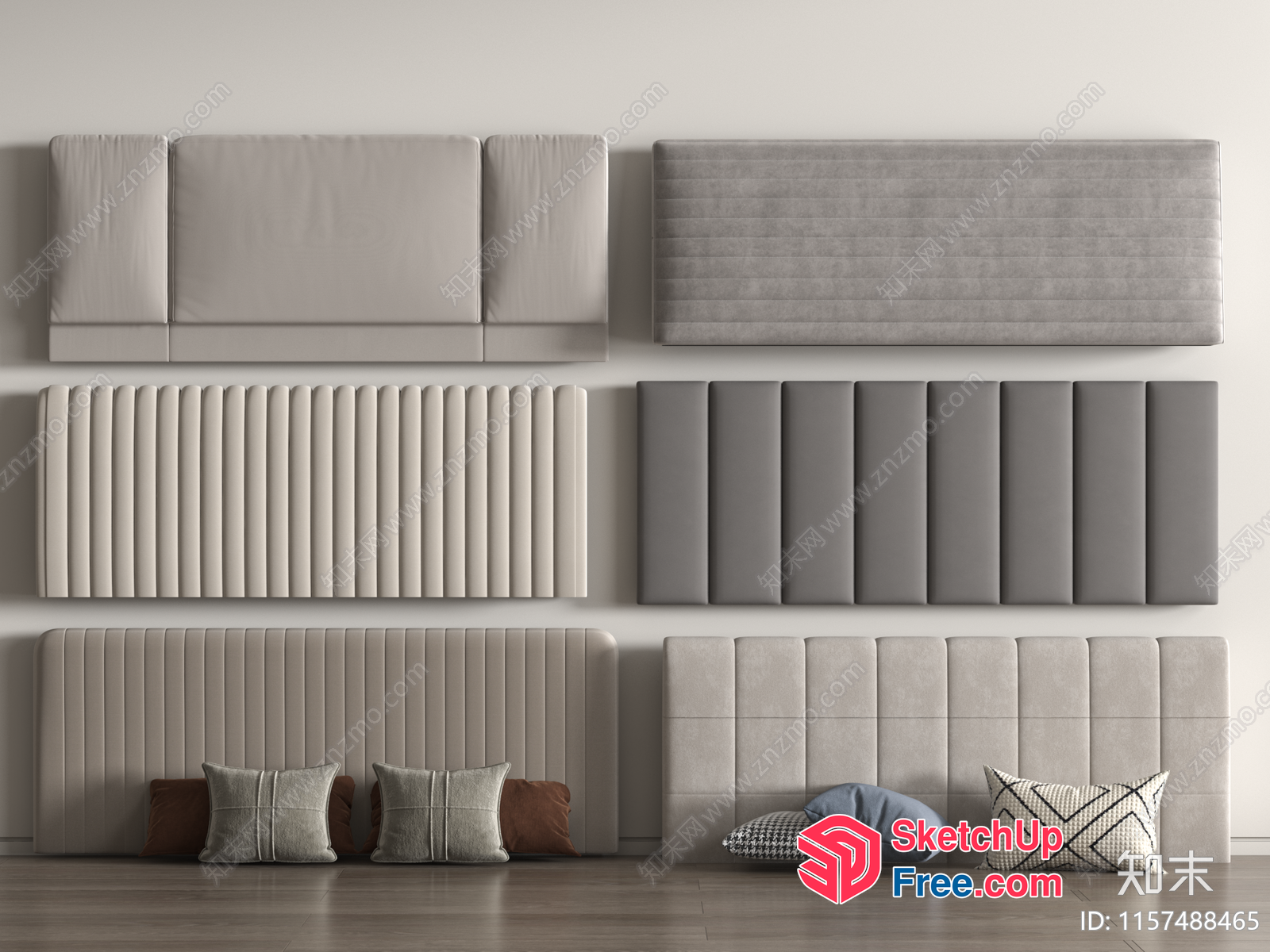 Modern Bed Headboards In Various Styles 3D SketchUp File