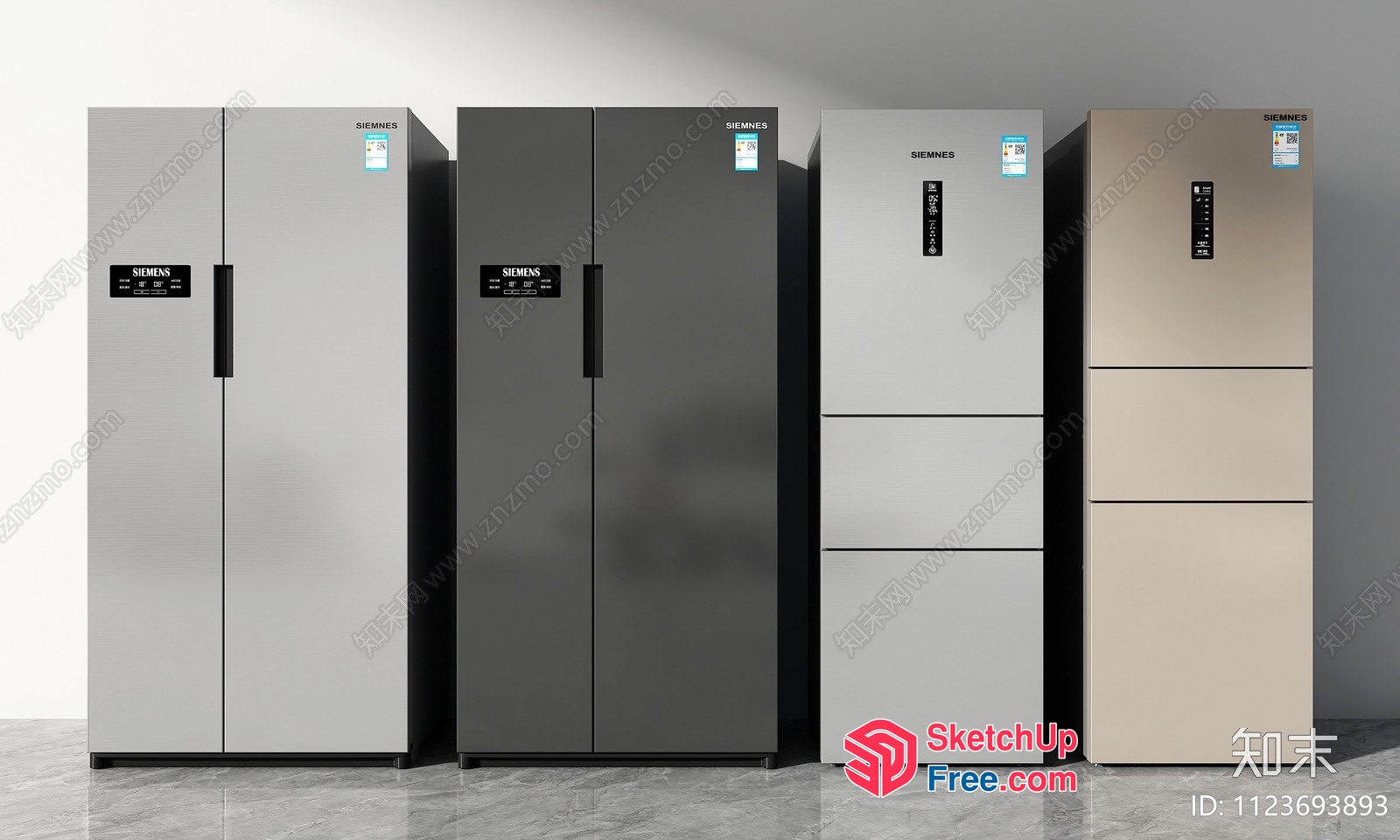 Siemens Brand Appliances In Various Colors 3D SketchUp File