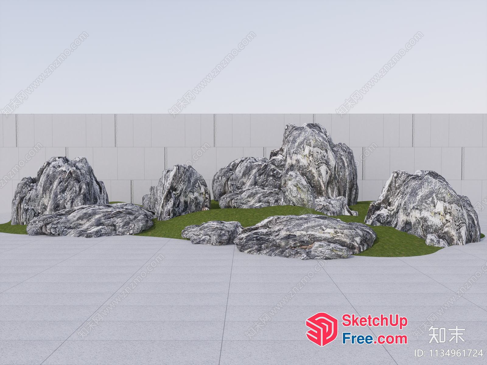 Japanese Style Rock Garden 3D SketchUp File