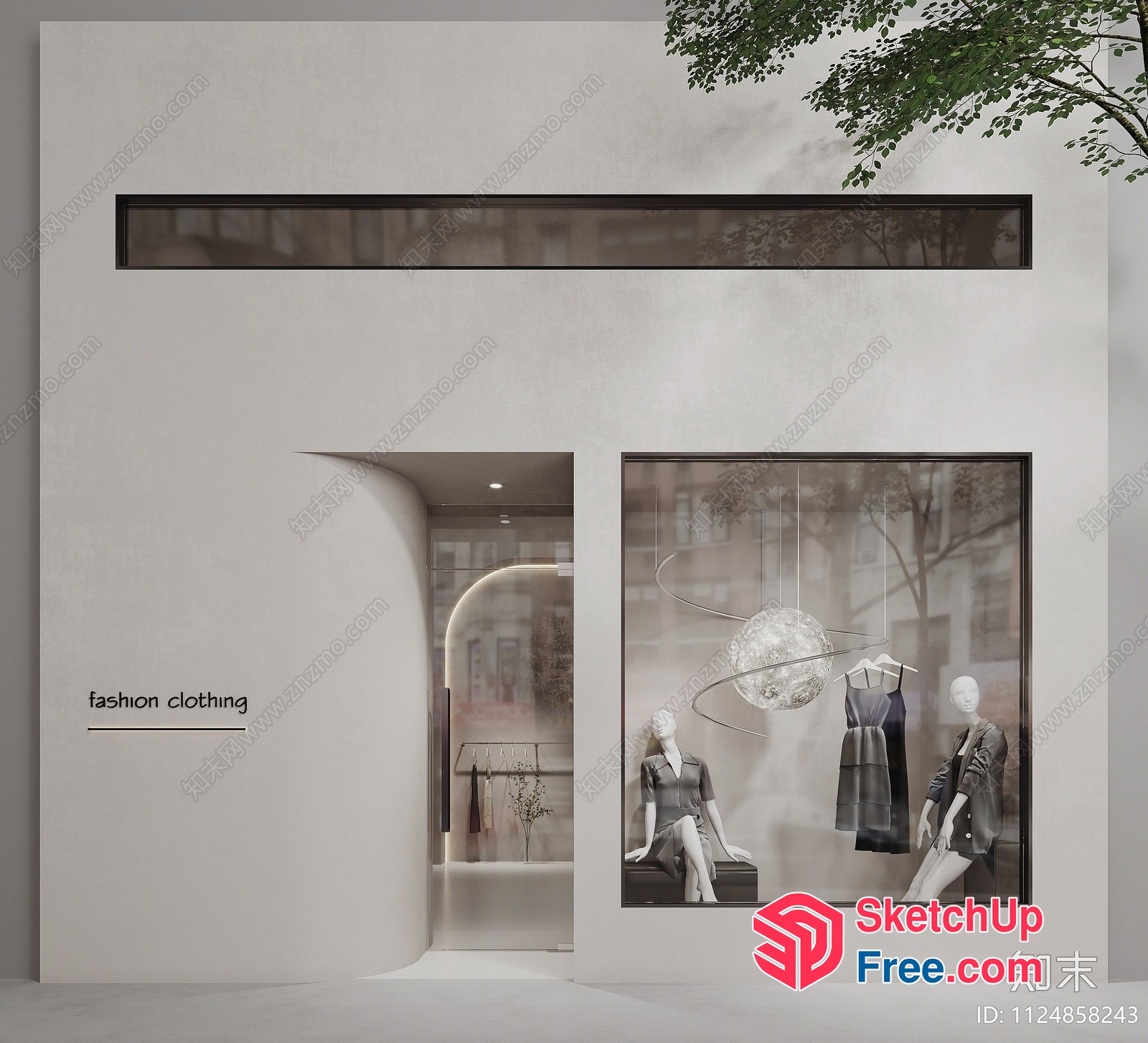 Modern Minimalist Fashion Store 3D SketchUp File
