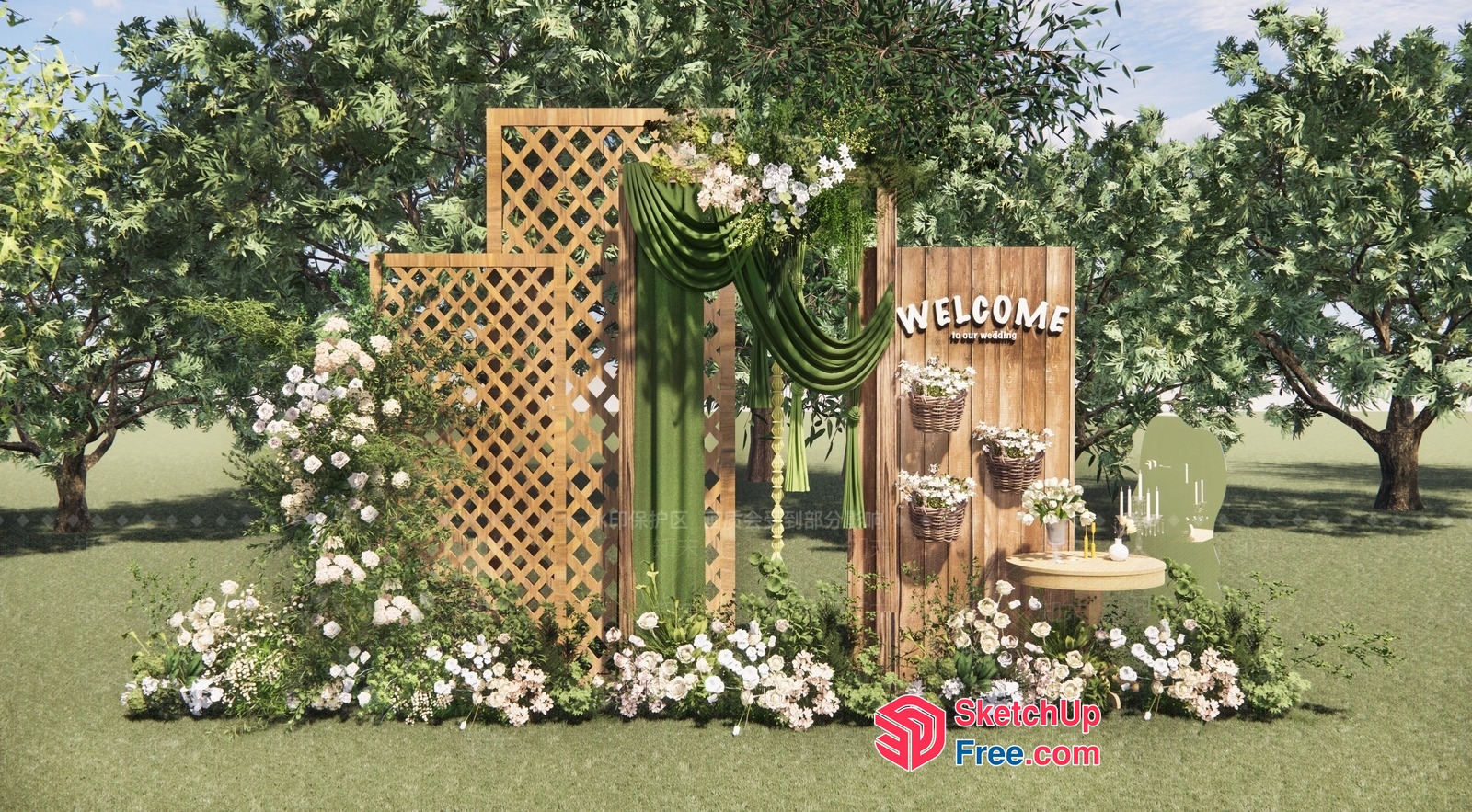 Outdoor Welcome Decor 3D SketchUp File