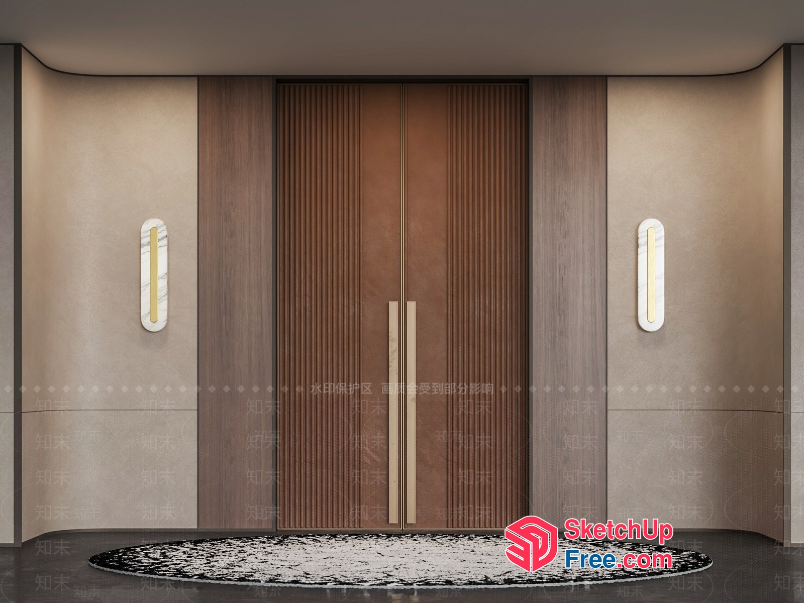 Elegant And Sophisticated Modern Door Design 3D SketchUp File