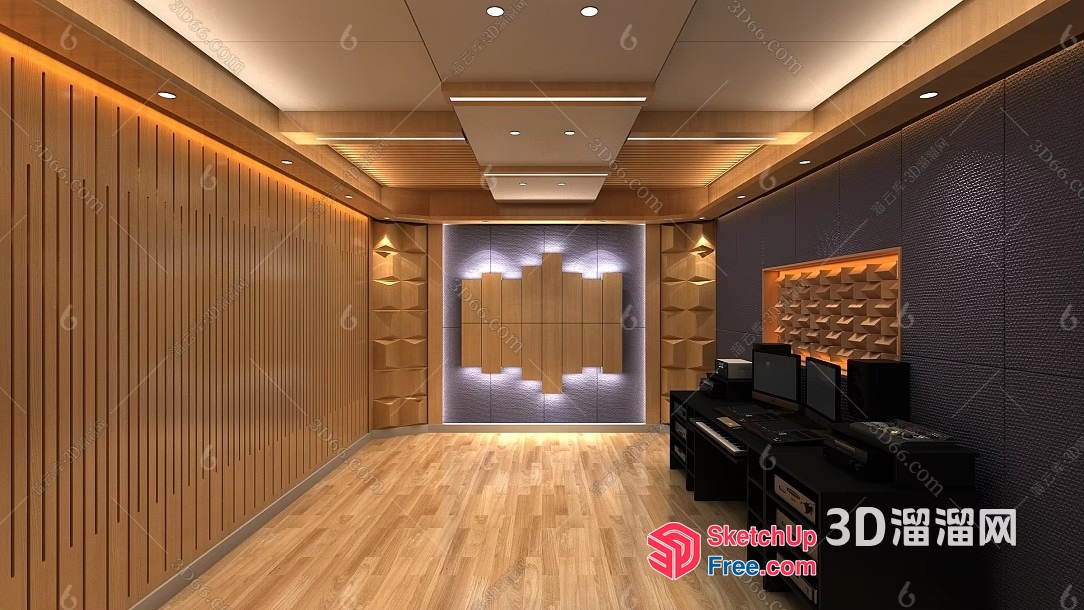 Modern Minimalist Office Interior Design 3D SketchUp File