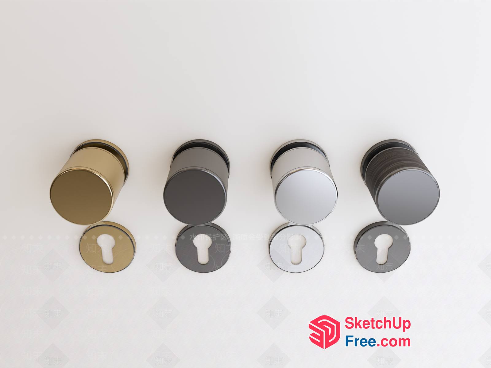 Aesthetic Modern Door Handles 3D SketchUp File