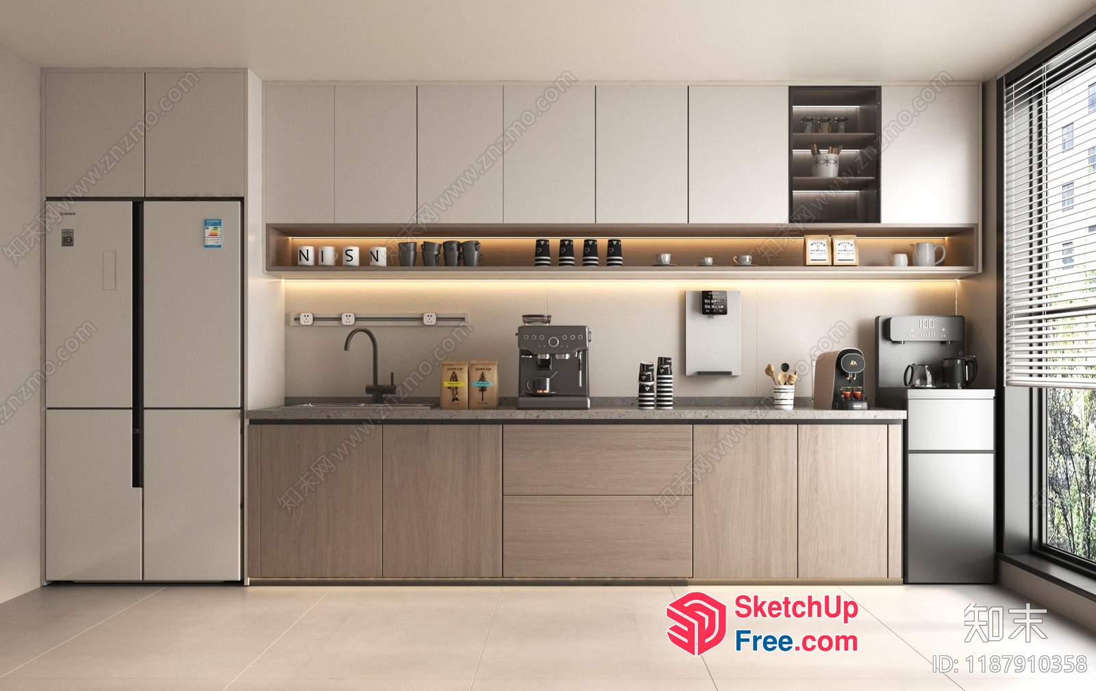 Modern Minimalist Kitchen Interior With Sleek Appliances 3D SketchUp File