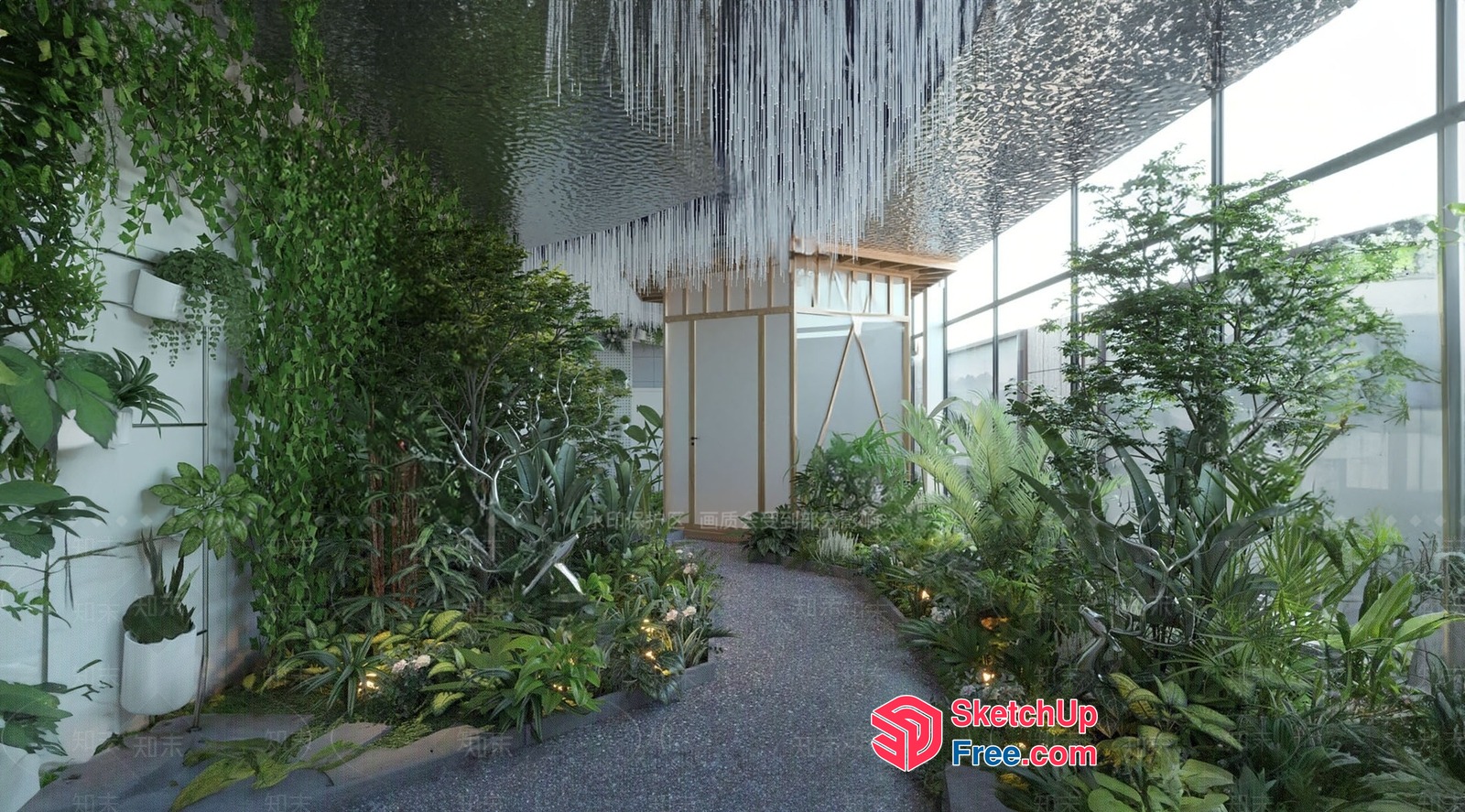 Serene Greenery Indoor Oasis 3D SketchUp File
