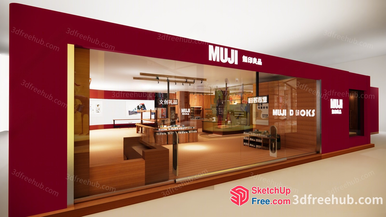 Modern Muji Store Interior 3D SketchUp File
