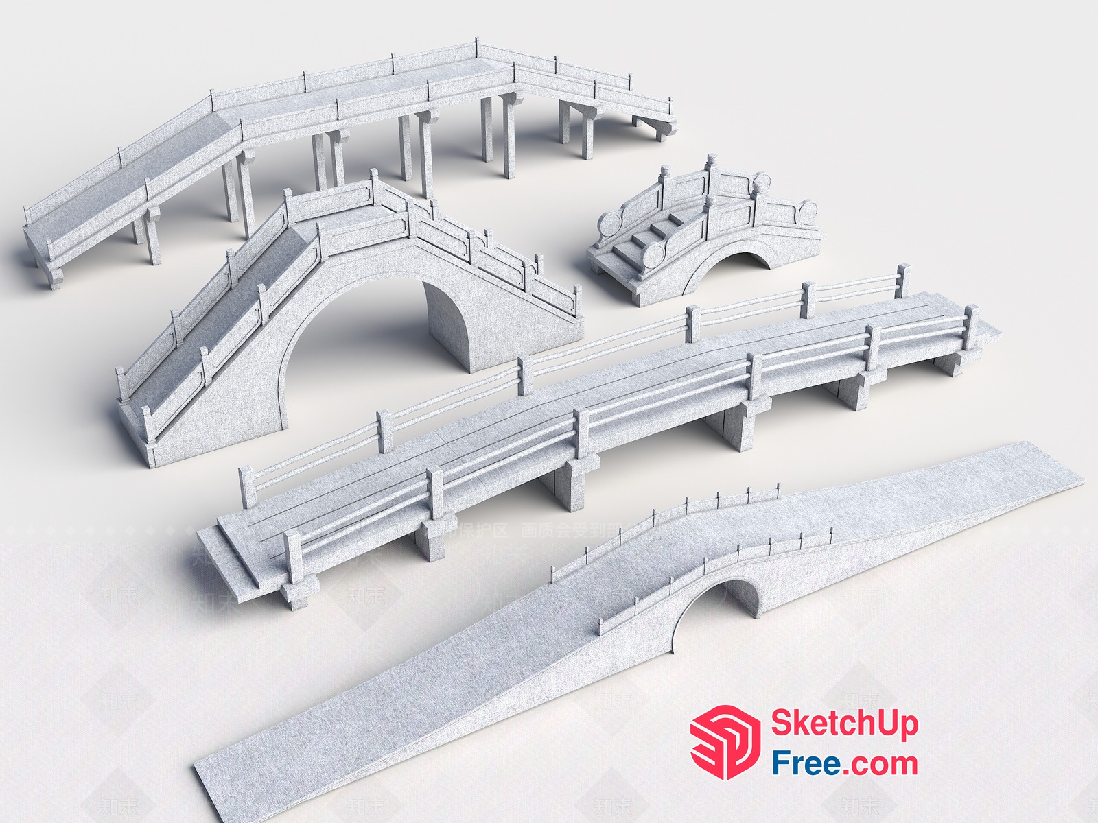 Architectural Models Of Various Bridges 3D SketchUp File