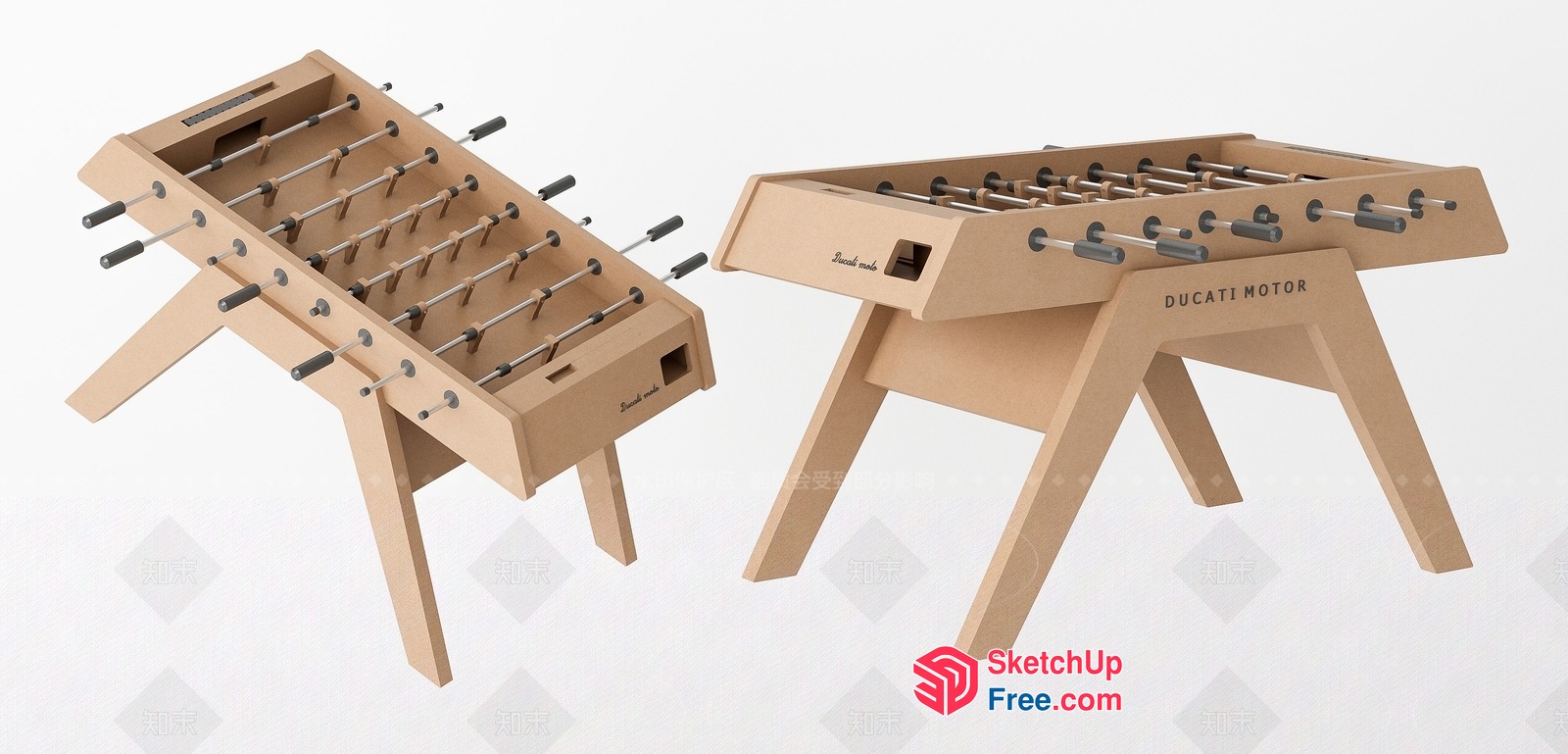 Futuristic Foosball Table Design 3D SketchUp File