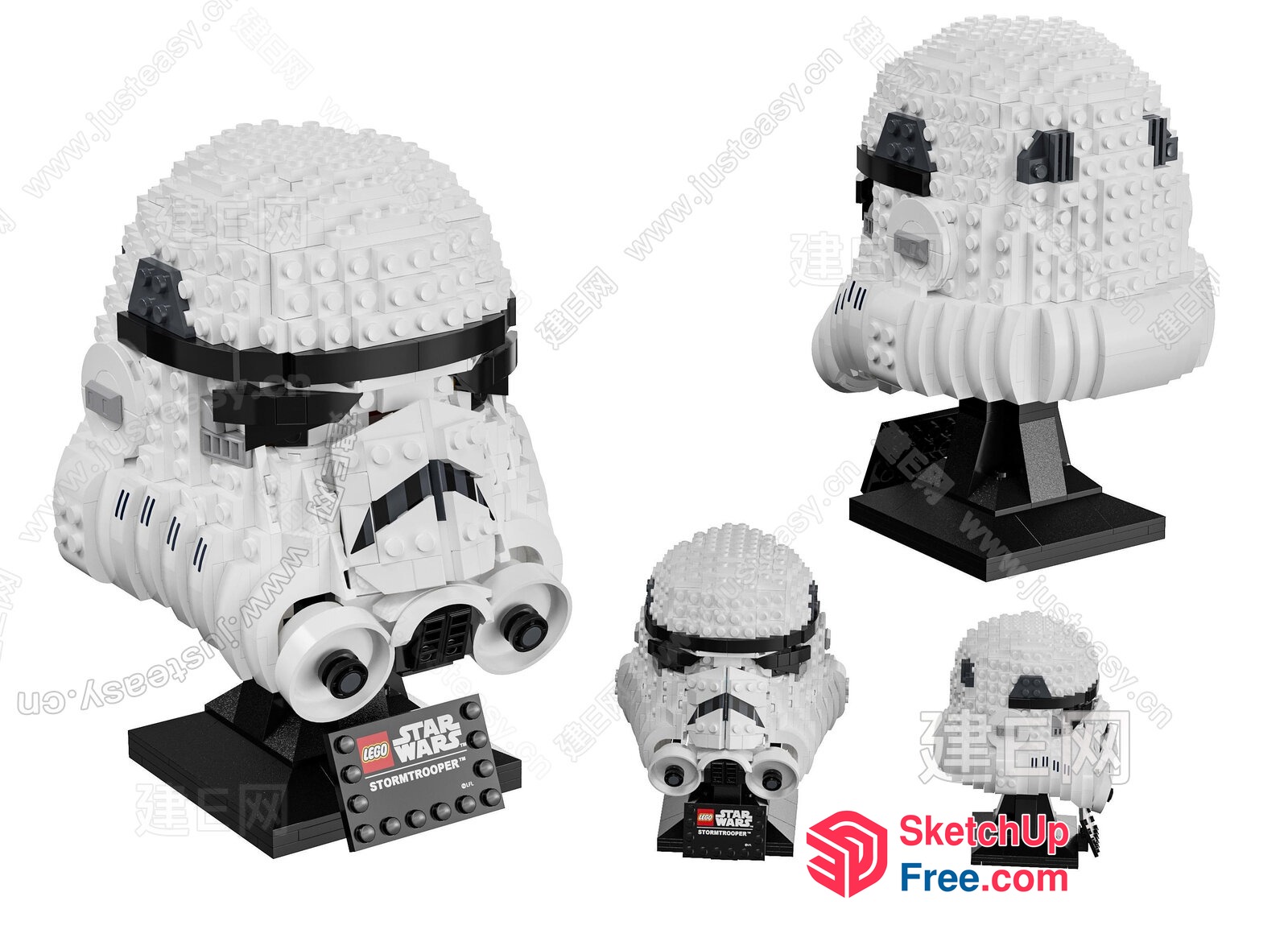 Stormtrooper Lego Head 3D SketchUp File