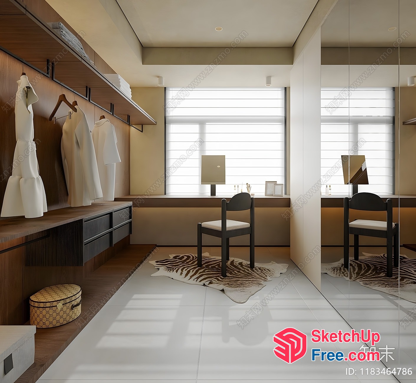 Modern Minimalist Japanese Style Home Interior 3D SketchUp File