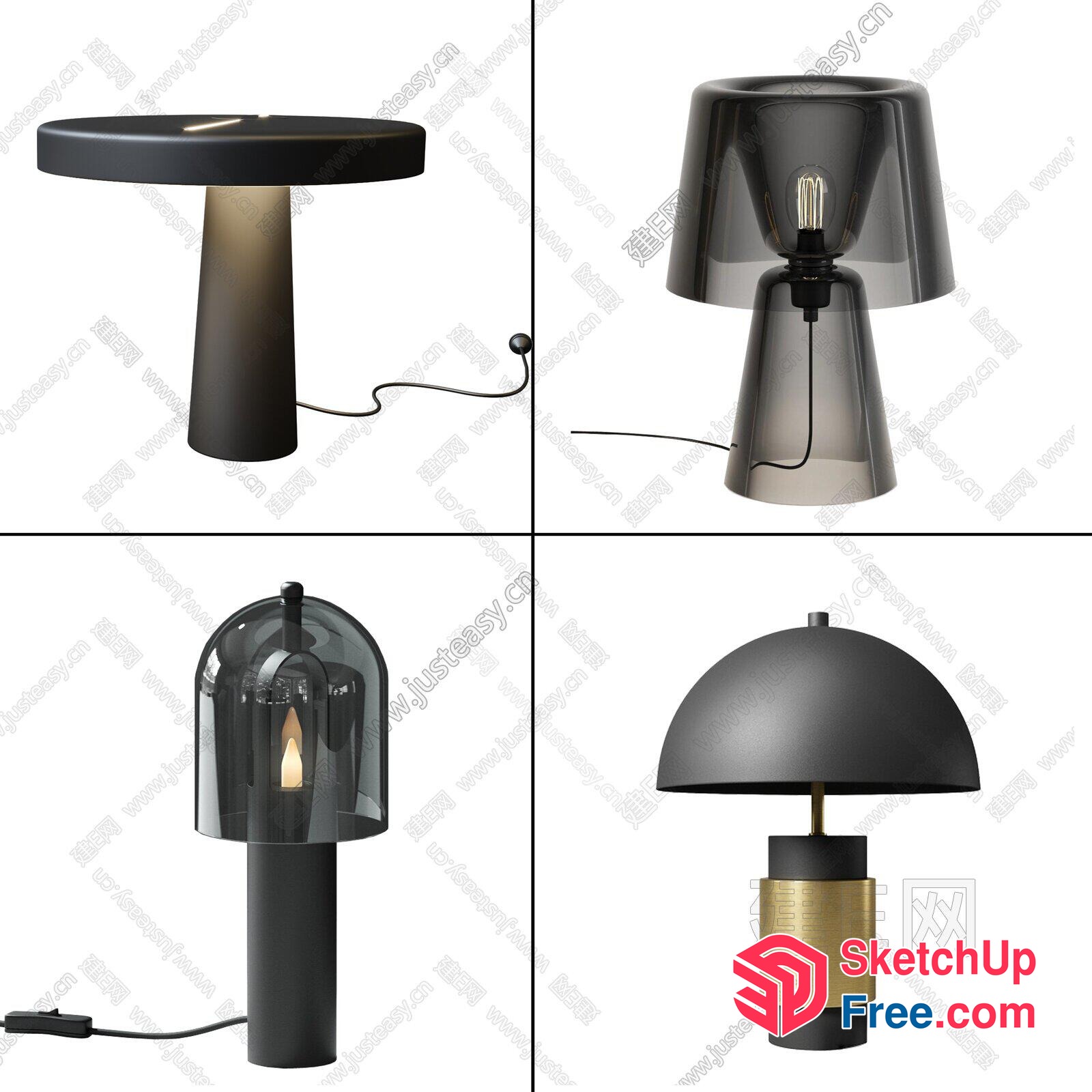 Modern Table Lamps For Ambiance Lighting 3D SketchUp File