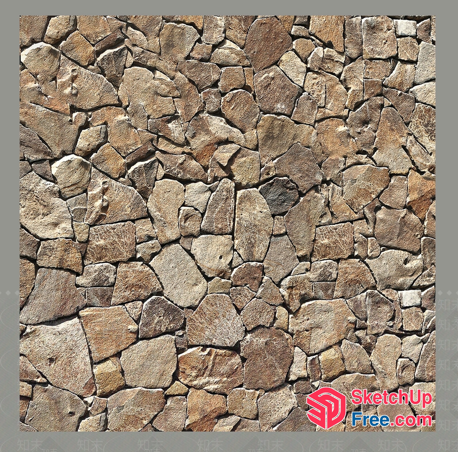 Stone Wall Interior 3D SketchUp File