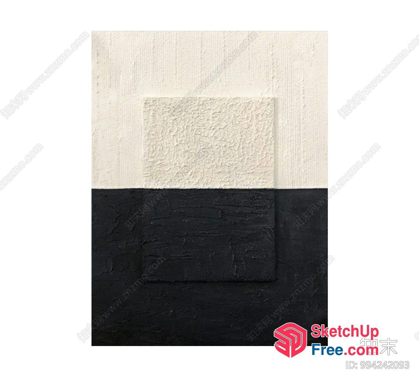 Simple Black And White Wall Paneling 3D SketchUp File