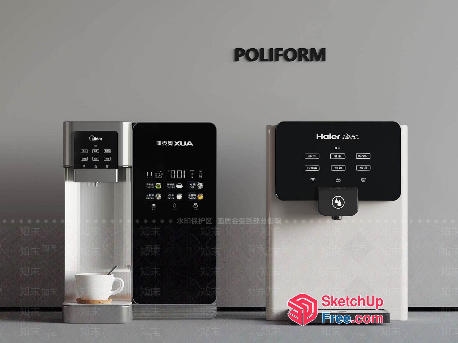 Poliform Water Dispenser 3D SketchUp File