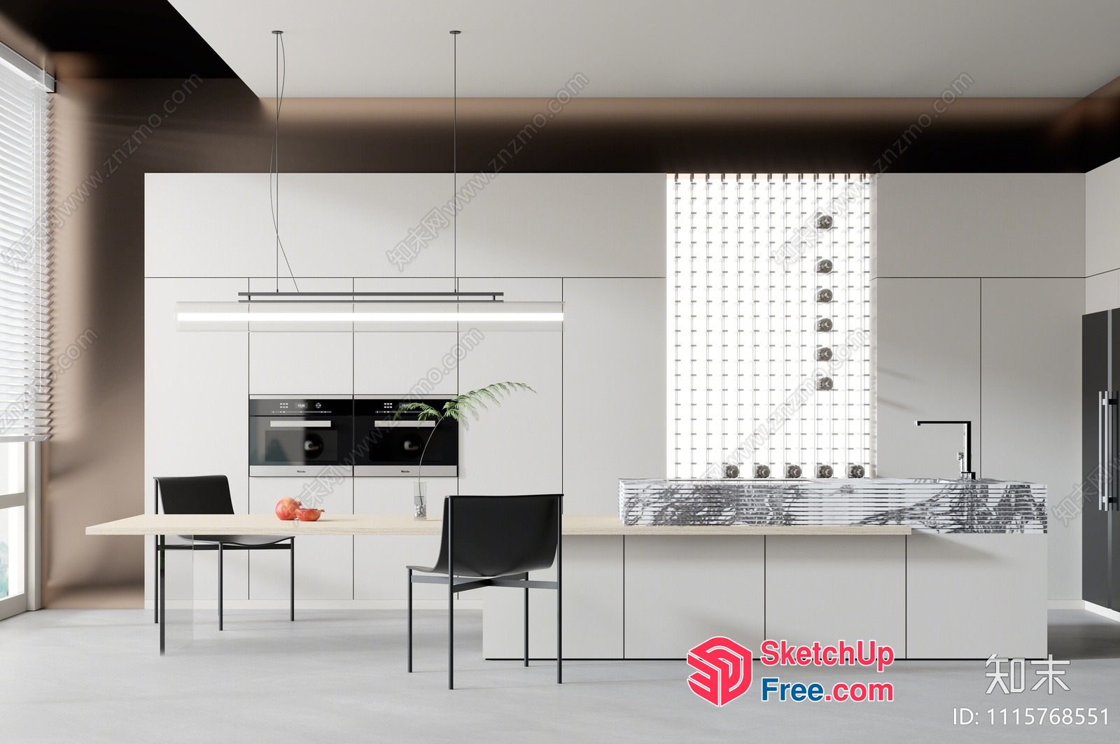 Modern Minimalist Kitchen Interior 3D SketchUp File