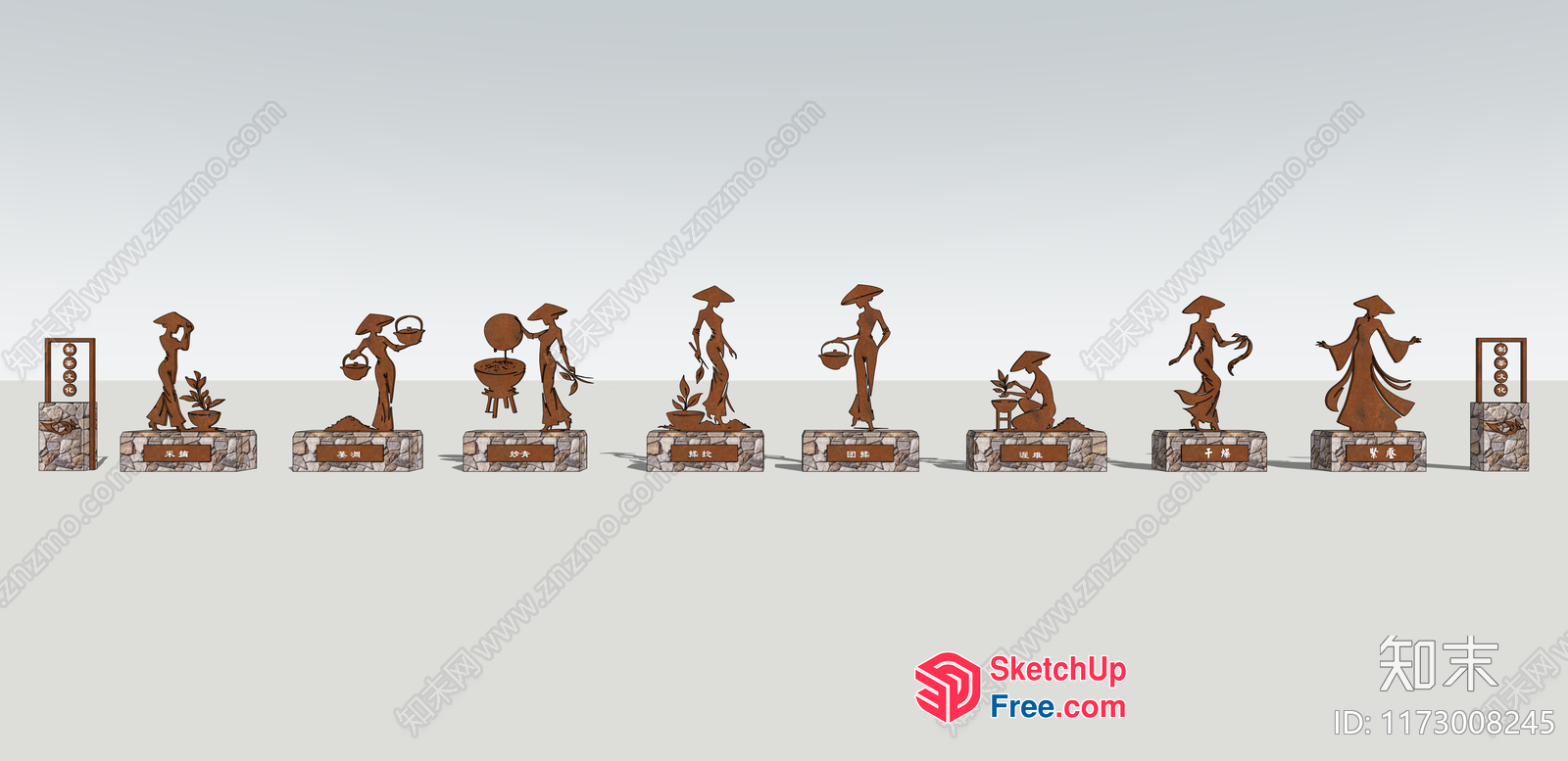 Asian Artisanal Decorative Art 3D SketchUp File