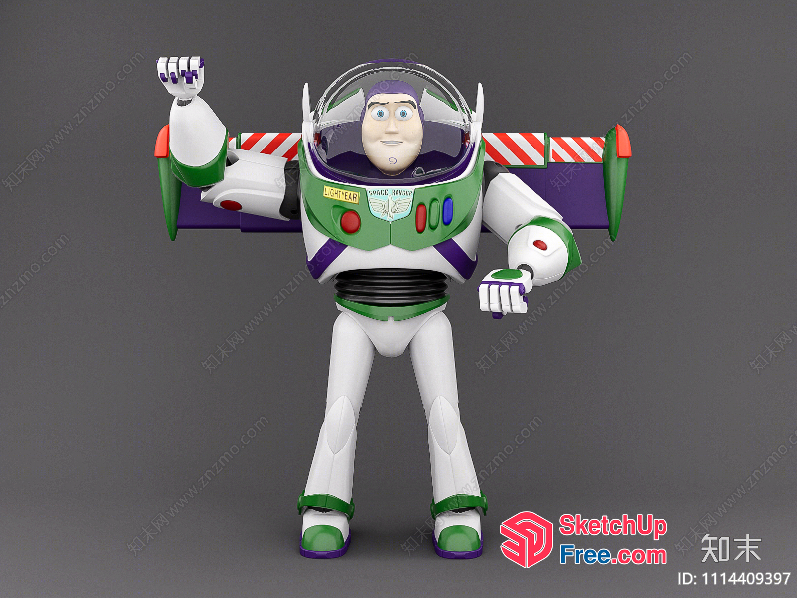 Buzz Lightyear Character In Toy Story Universe 3D SketchUp File