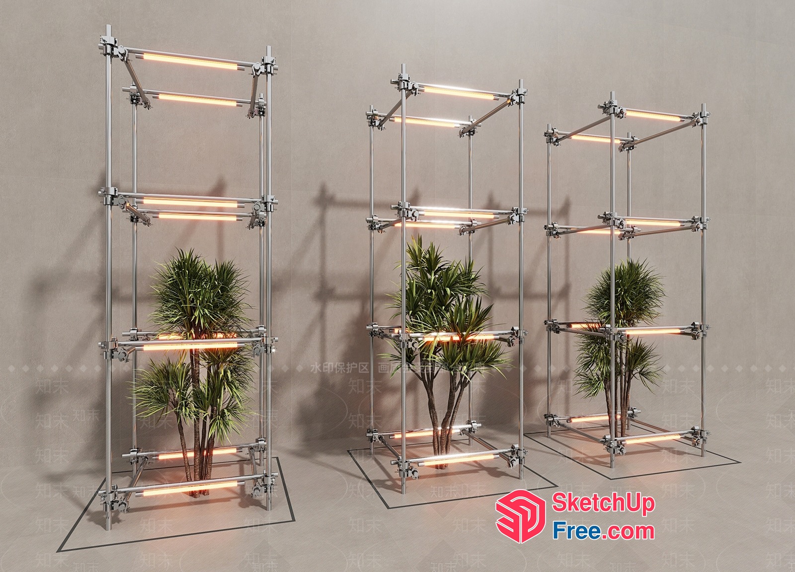 Modern Minimalist Plant Display 3D SketchUp File