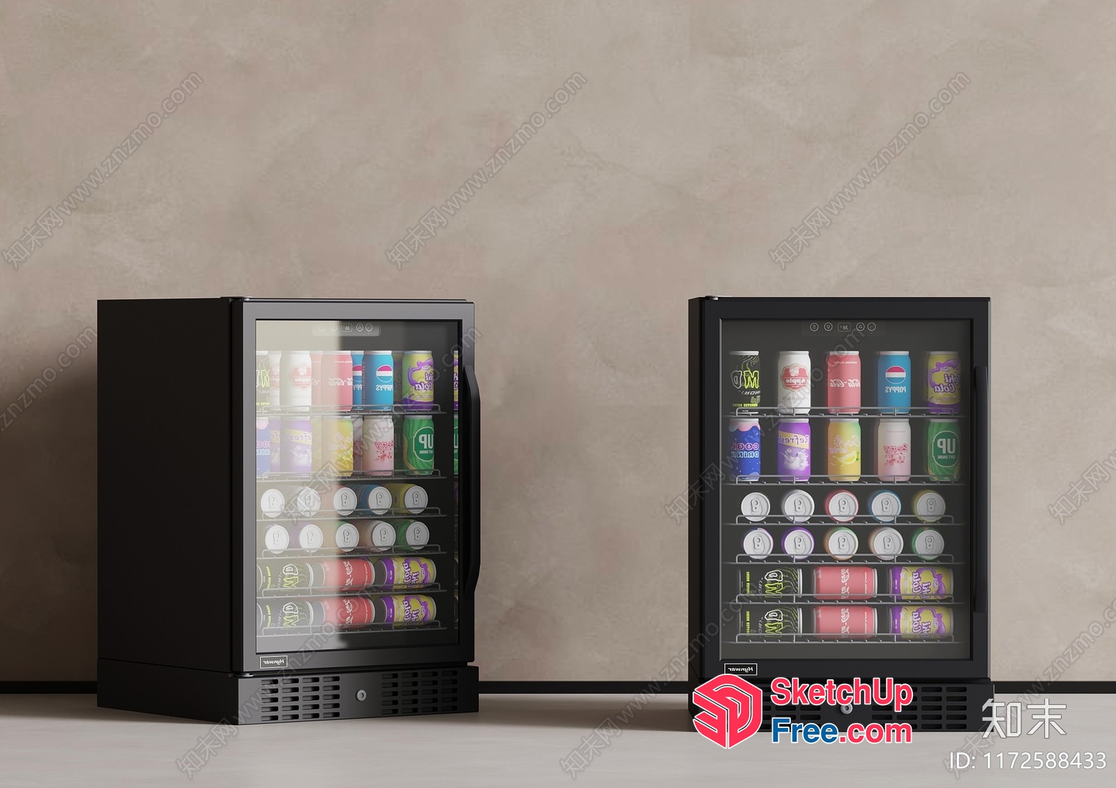 Mini Fridge Display For Beverage Storage 3D SketchUp File