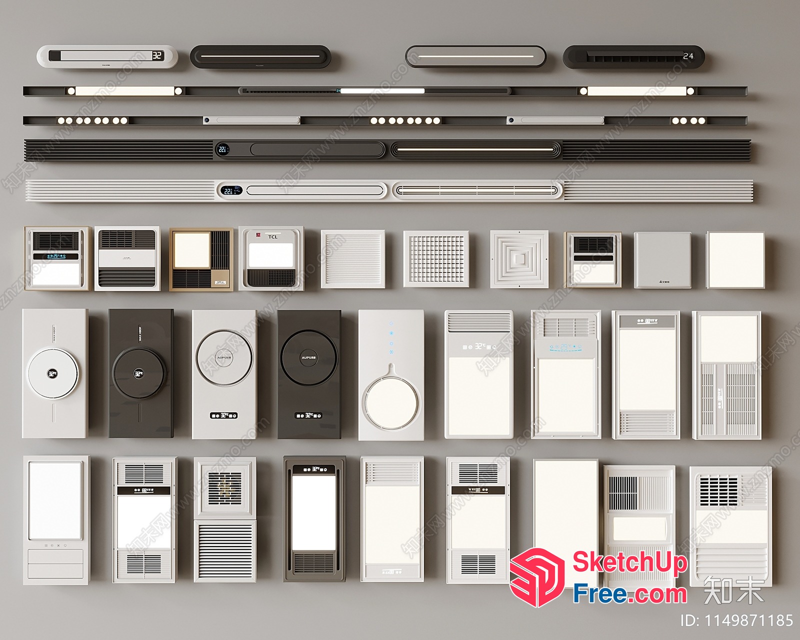 Various Types Of Thermostats And Air Conditioners 3D SketchUp File