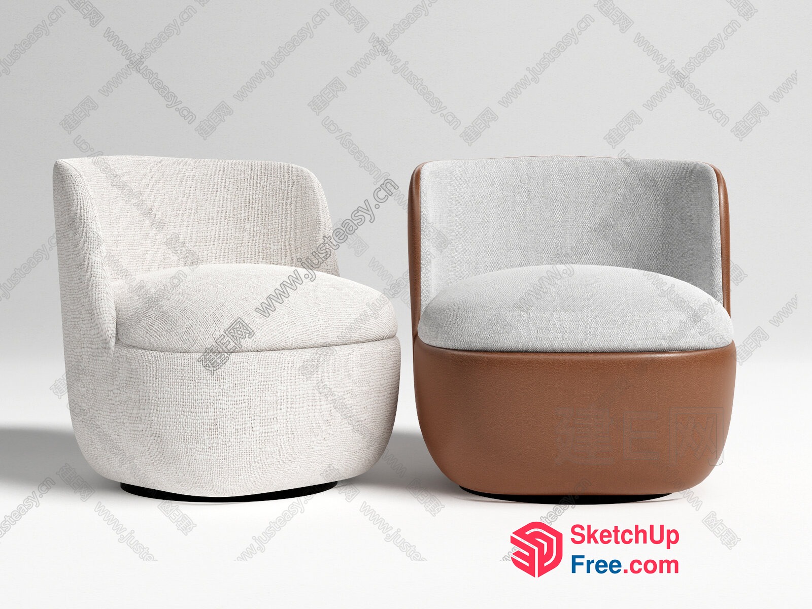 Modern Stylish Accent Chairs 3D SketchUp File