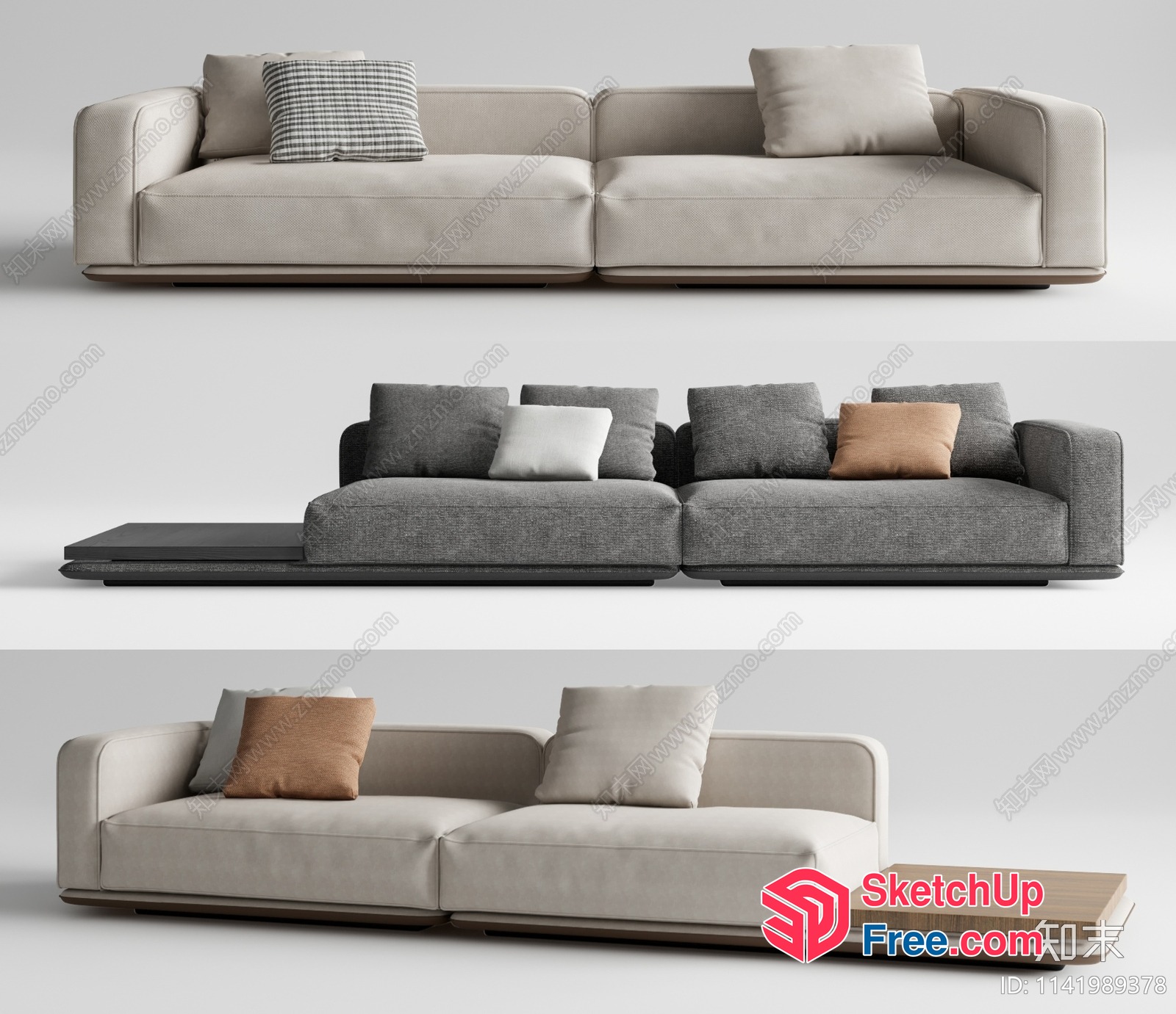 Modern Minimalist Sofa Set 3D SketchUp File