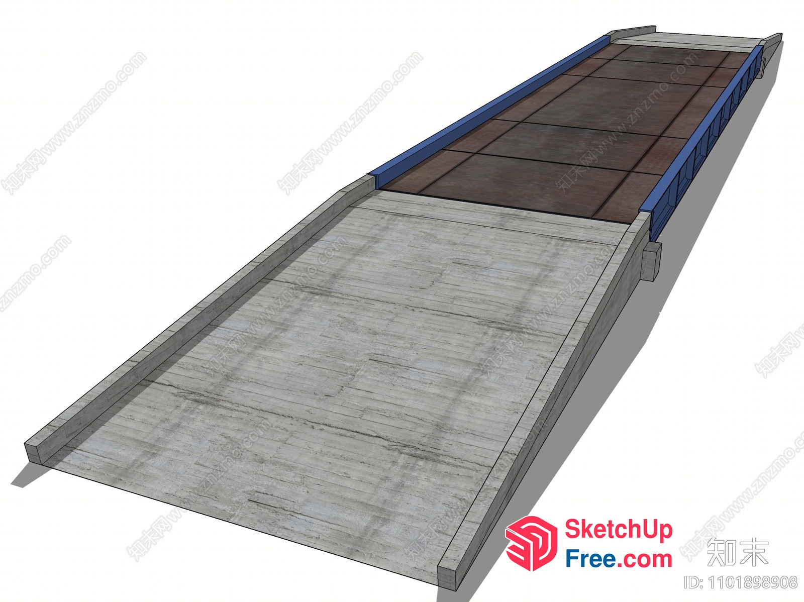3D Model Of A Wooden Ramp 3D SketchUp File
