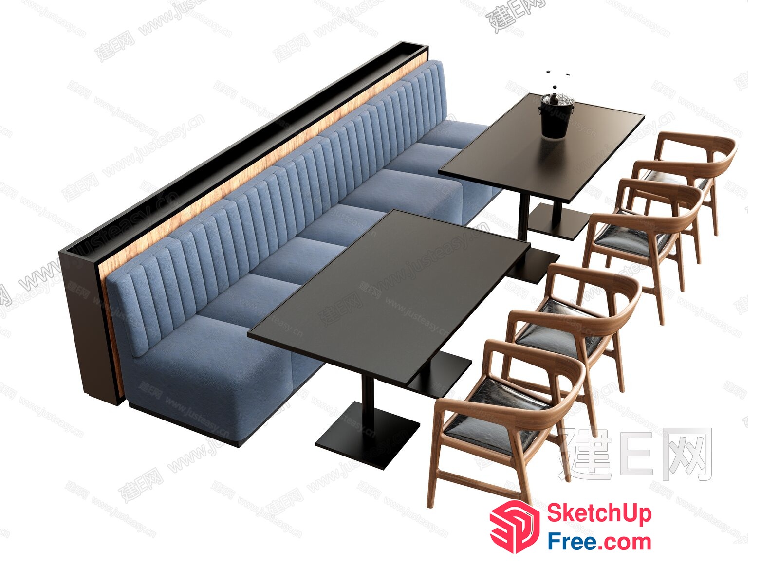 Modern Minimalist Dining Area With Sleek Furniture 3D SketchUp File