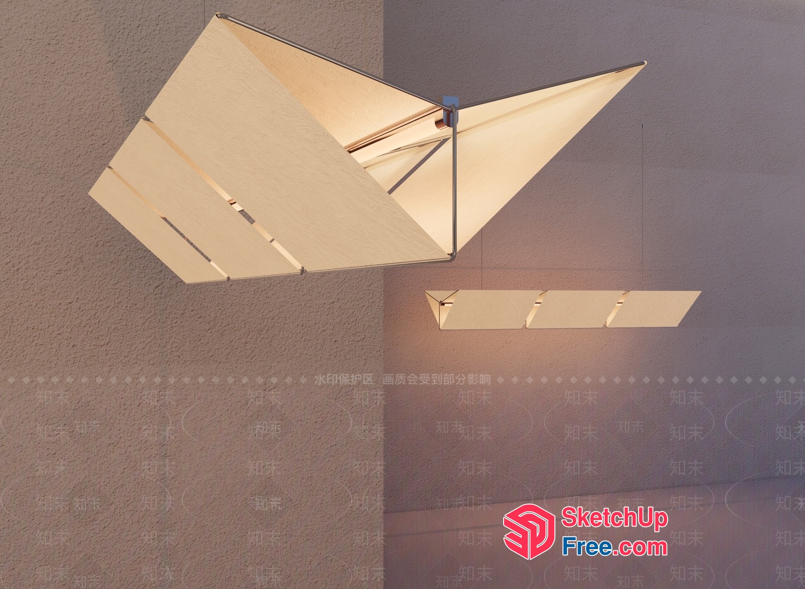 Light-Filled Geometric Ceiling Design 3D SketchUp File