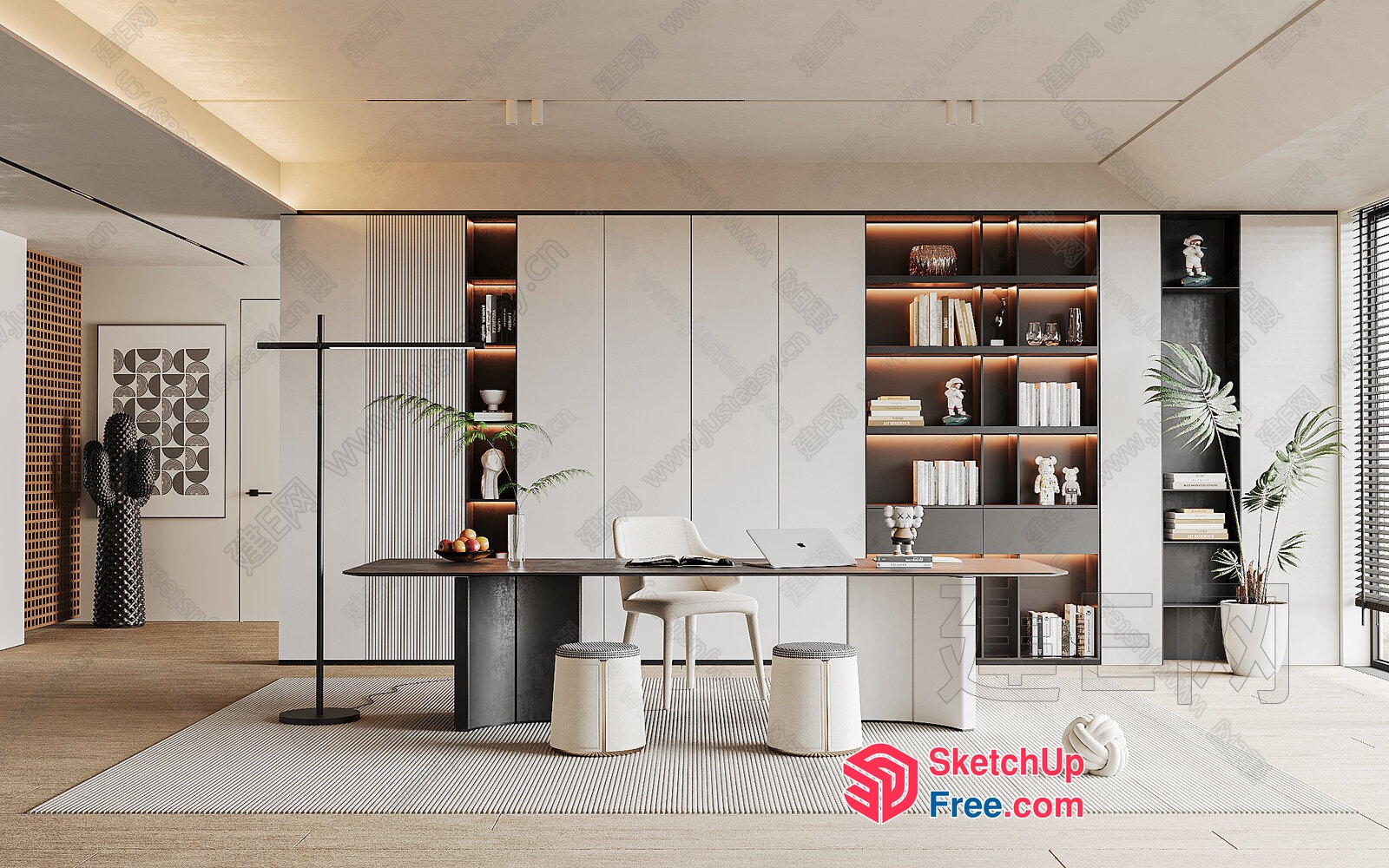 Modern Minimalist Office Interior Design 3D SketchUp File