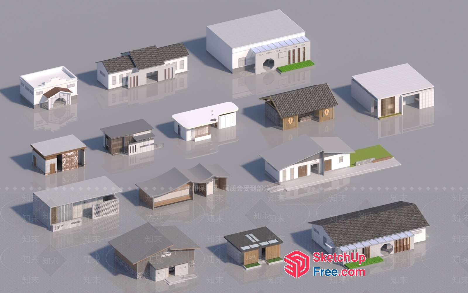 3D Models Of Various Buildings And Homes 3D SketchUp File