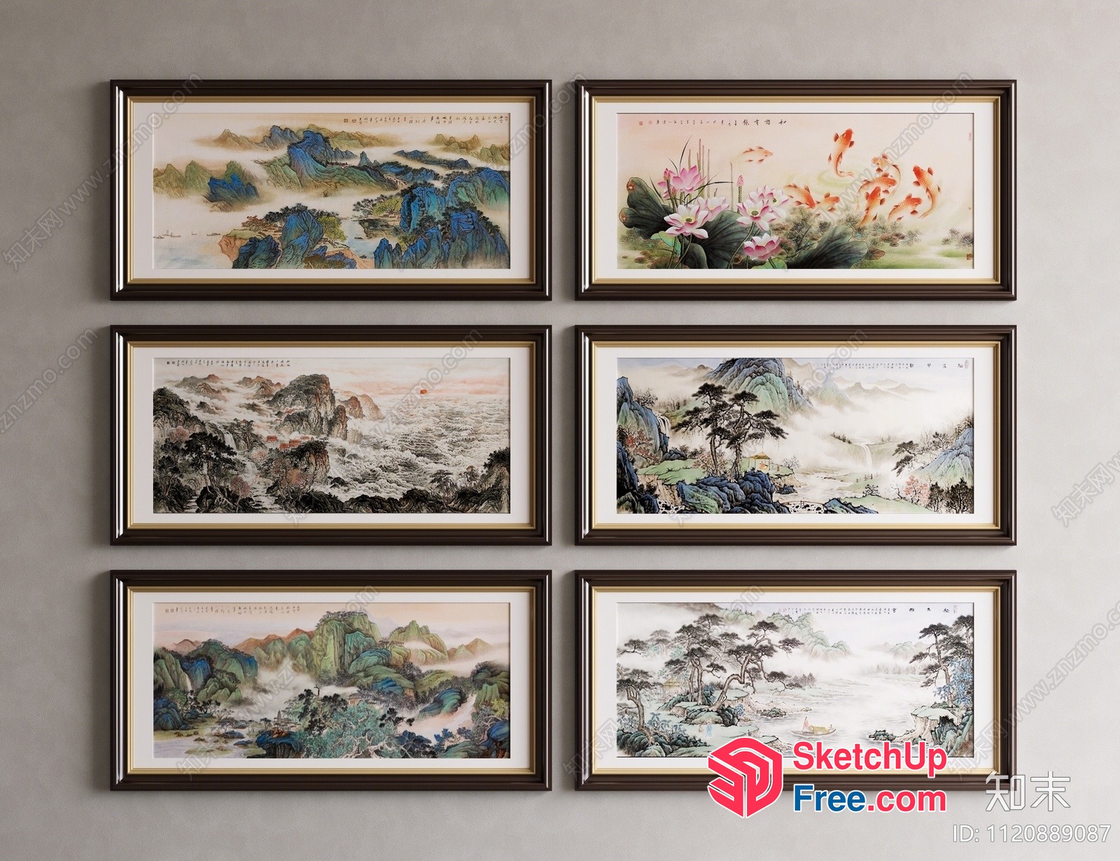 Traditional Chinese Landscape Paintings 3D SketchUp File