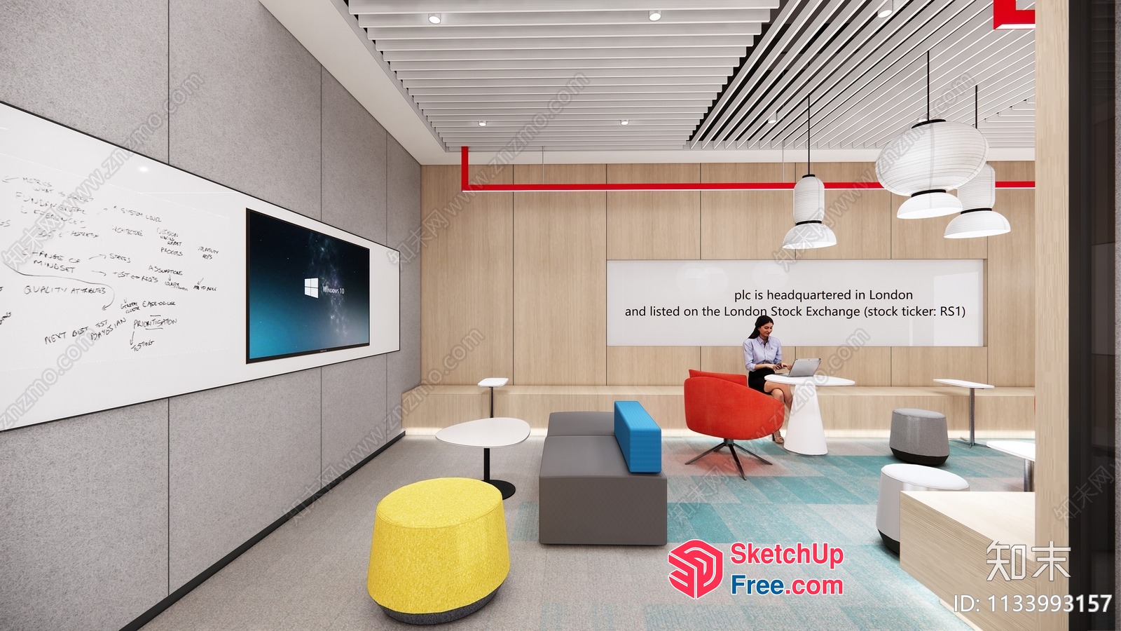Modern Office Space With Minimalist Furniture And Neutral Color Scheme 3D SketchUp File