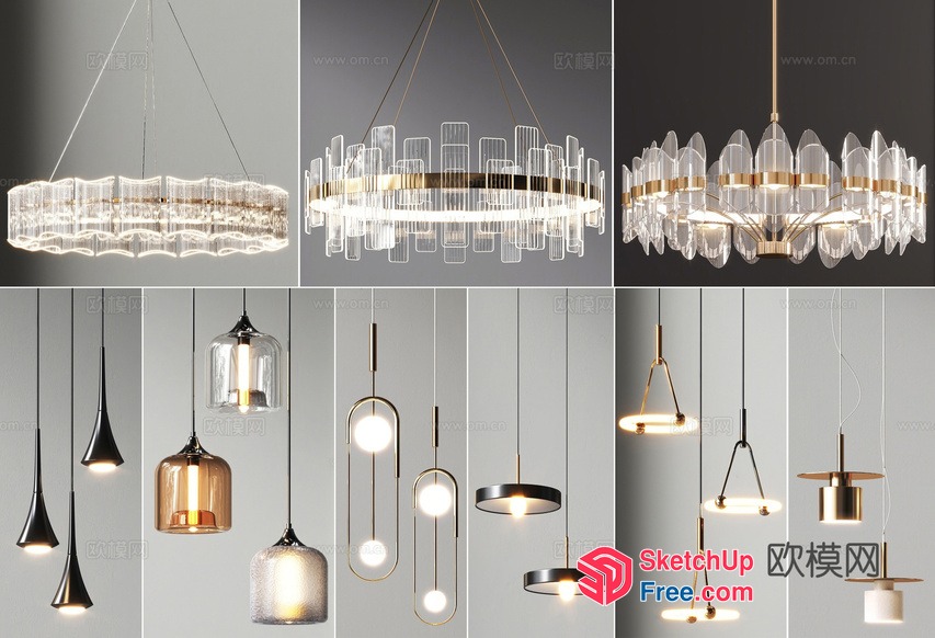 Modern Lighting Fixtures 3D SketchUp File