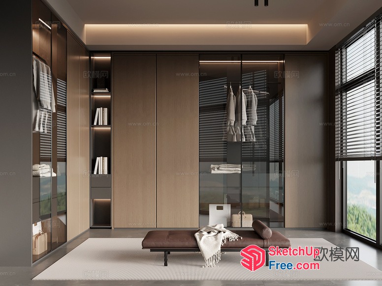 Modern Minimalist Japanese-Style Interior Design 3D SketchUp File