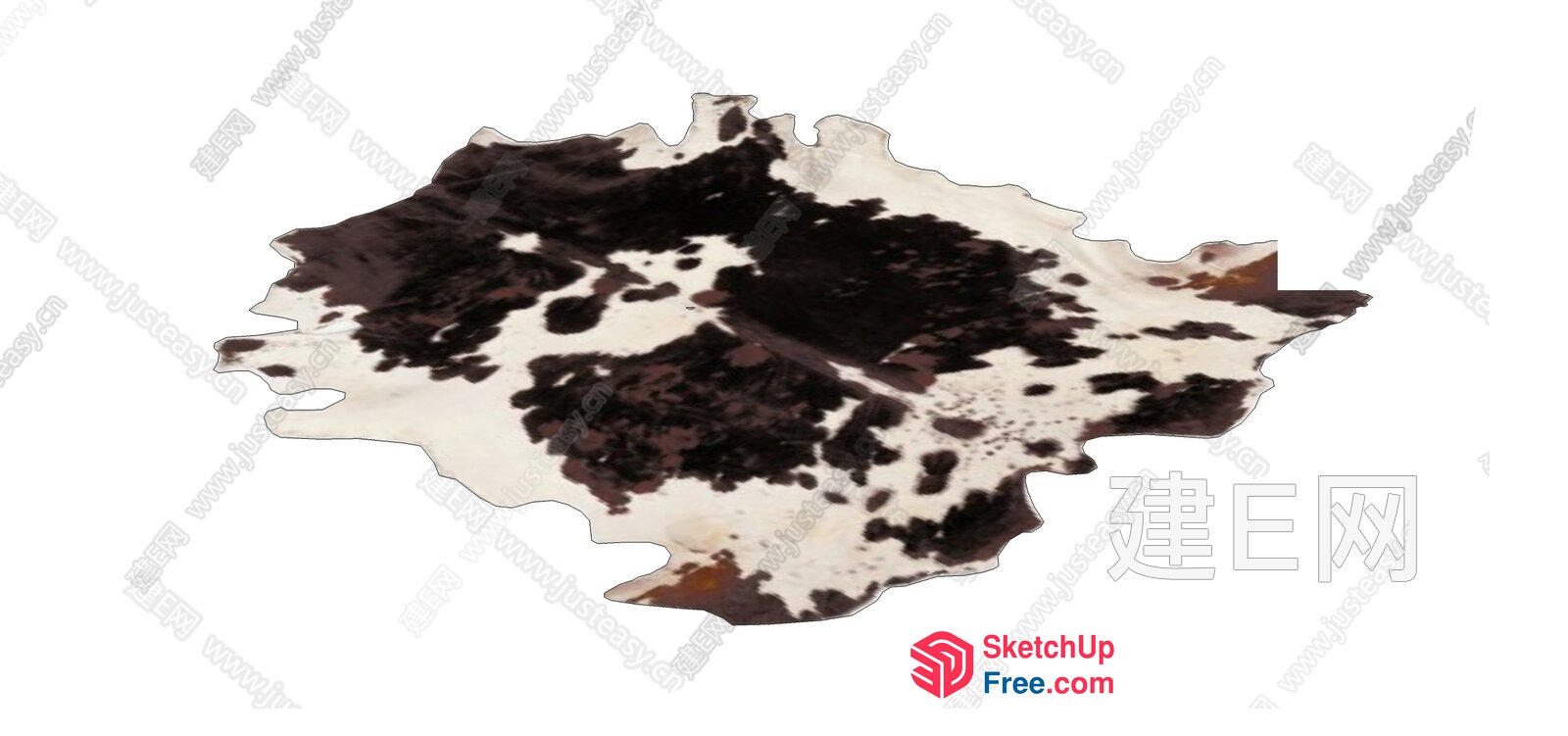 Animal Hide Patterned Rug 3D SketchUp File