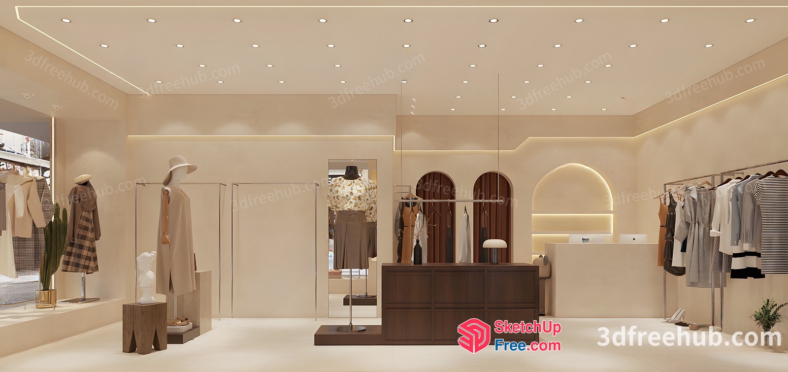 Modern Fashion Store Interior 3D SketchUp File