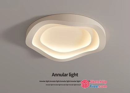 Modern Oval Ceiling Light Fixture 3D SketchUp File