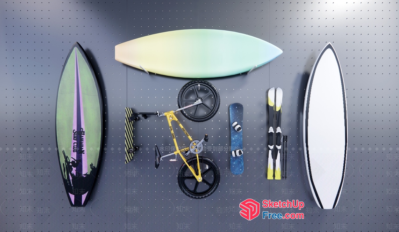 Sports Equipment Collection 3D SketchUp File