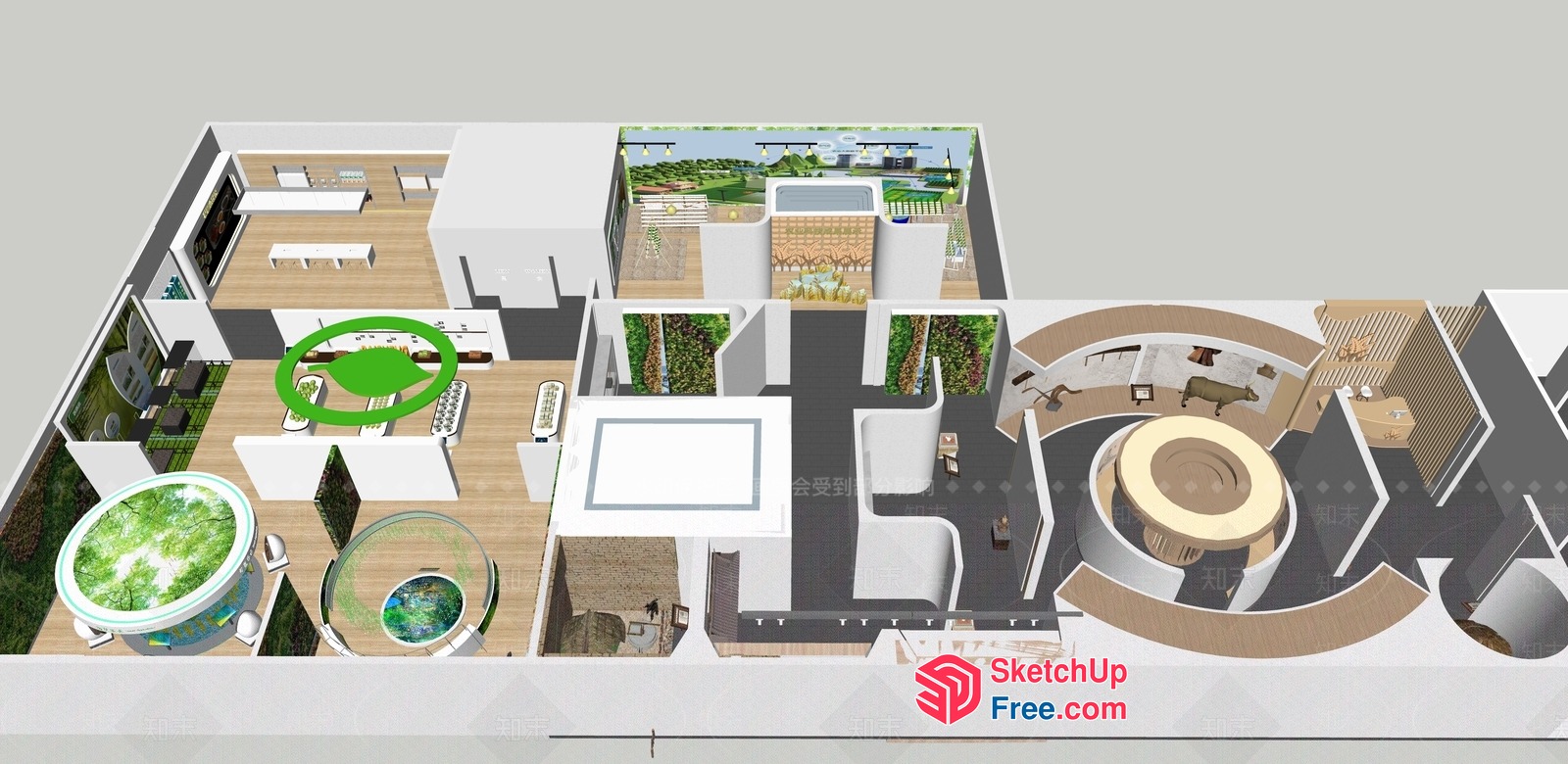 Modern Minimalist Villa Interior Design 3D SketchUp File
