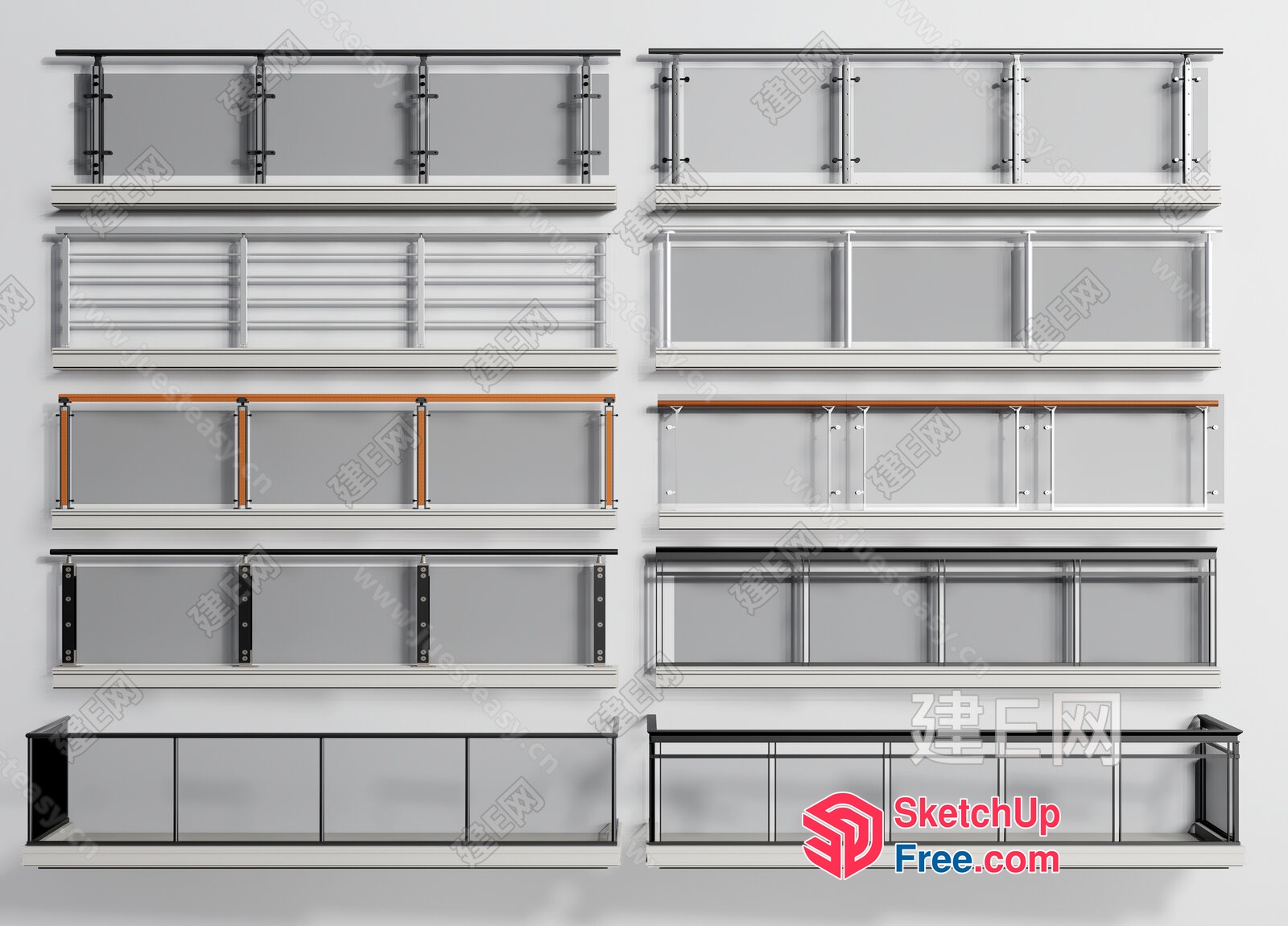 Balcony Railing Designs 3D SketchUp File