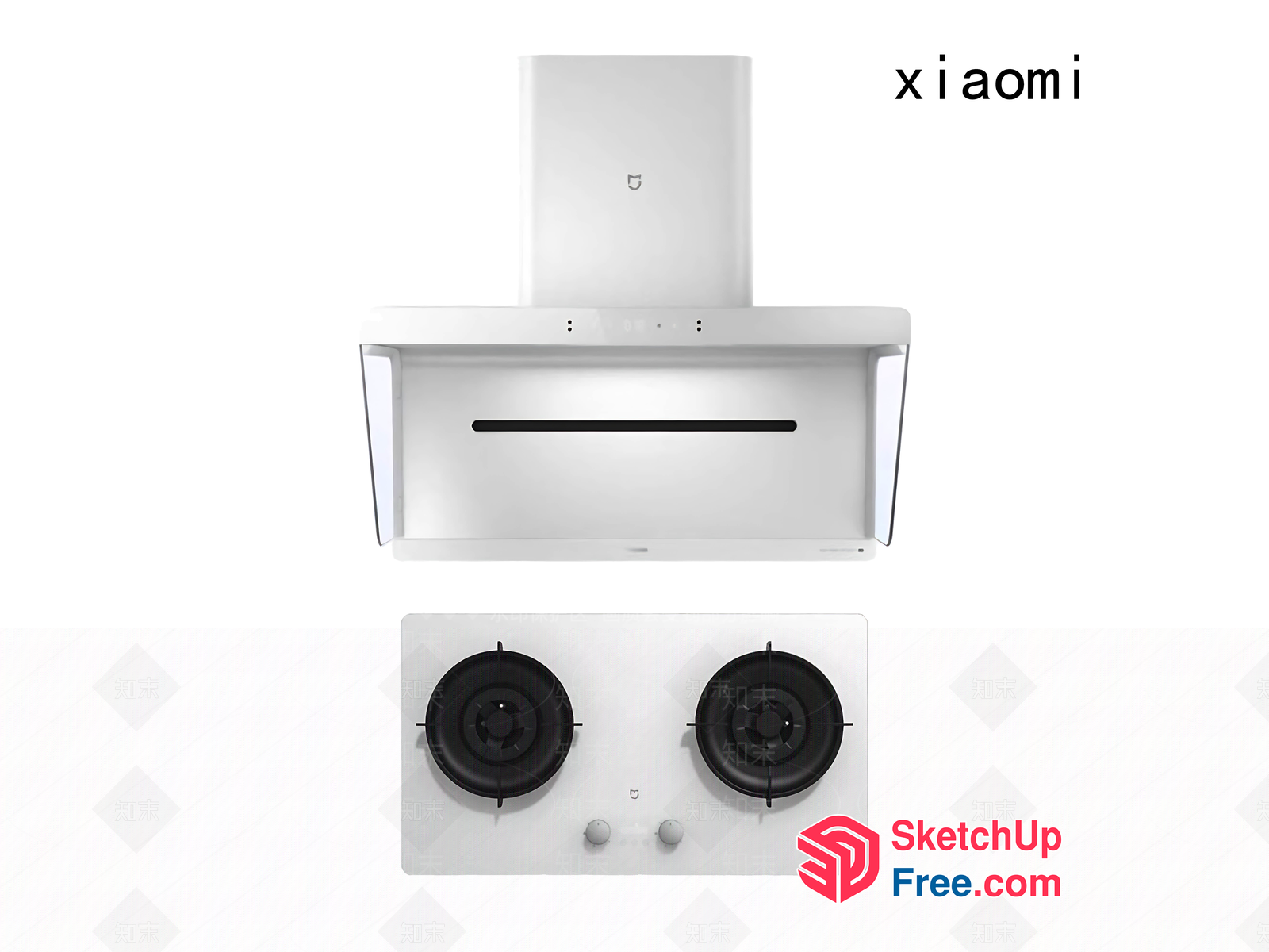 Modern White Kitchen Range And Stove 3D SketchUp File