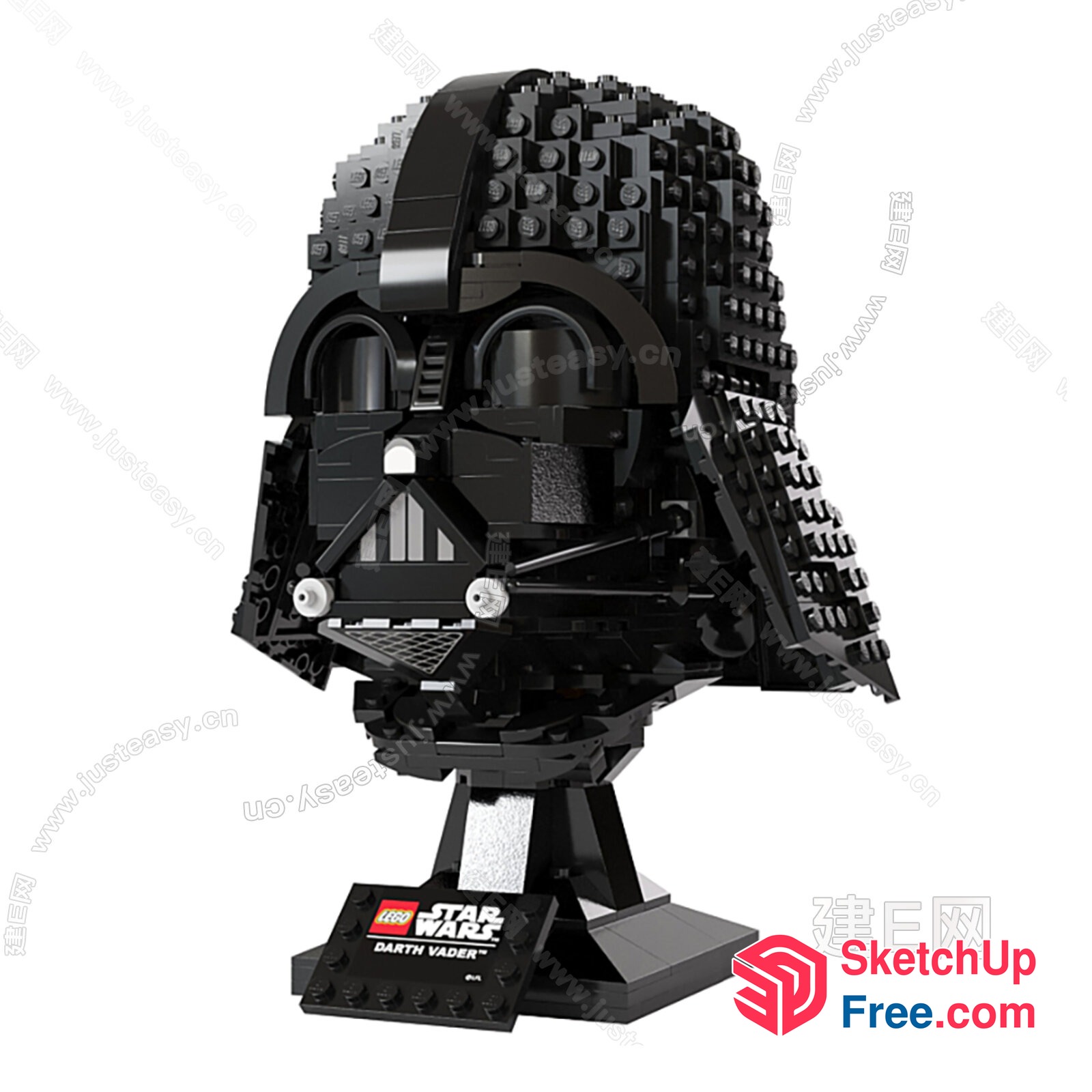 Lego Darth Vader Head 3D SketchUp File