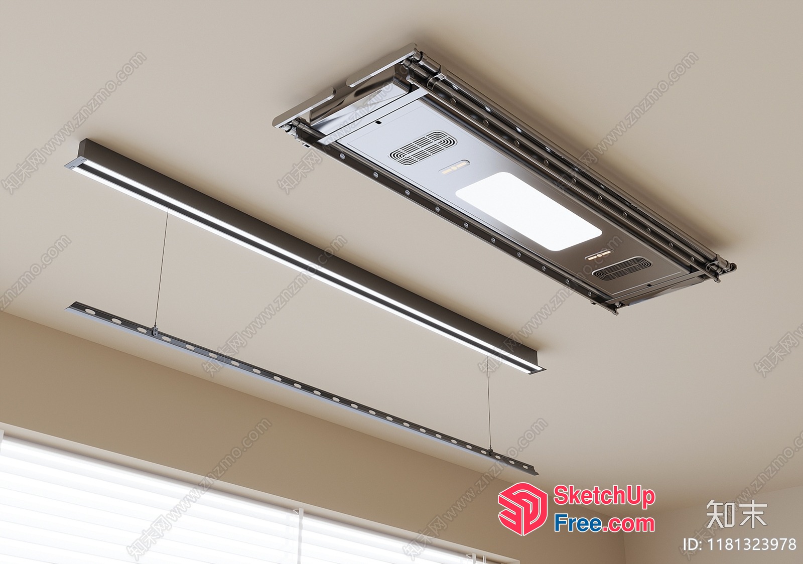 Modern Ceiling Light Fixtures And Recessed Lighting 3D SketchUp File